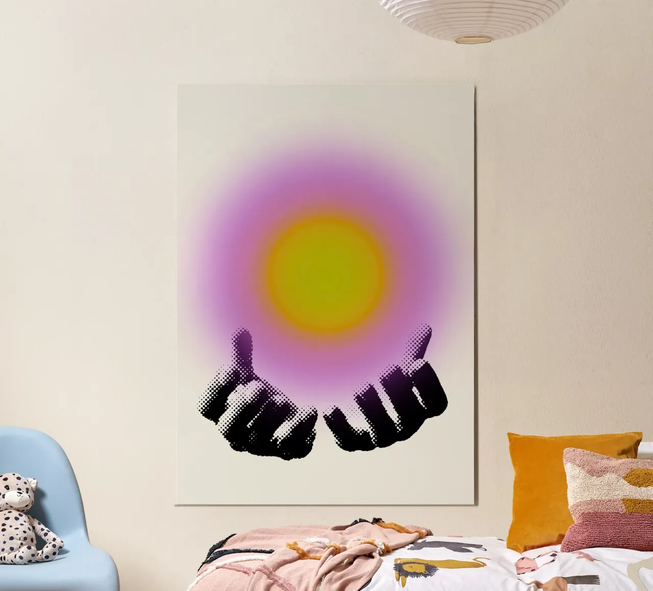 Grasping Light poster con telaio in alluminio da RS LAB STUDIO