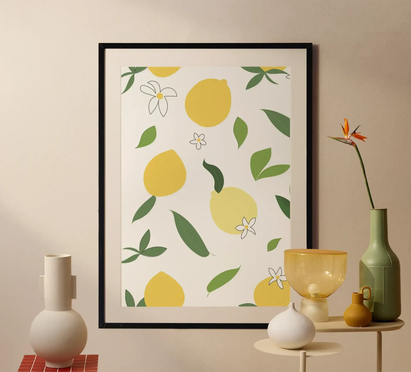 Lemons illustrations poster by gulsengunel