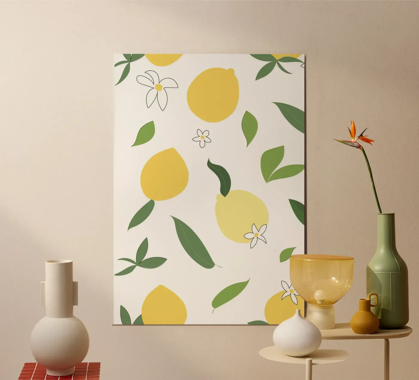 Lemons illustrations poster by gulsengunel
