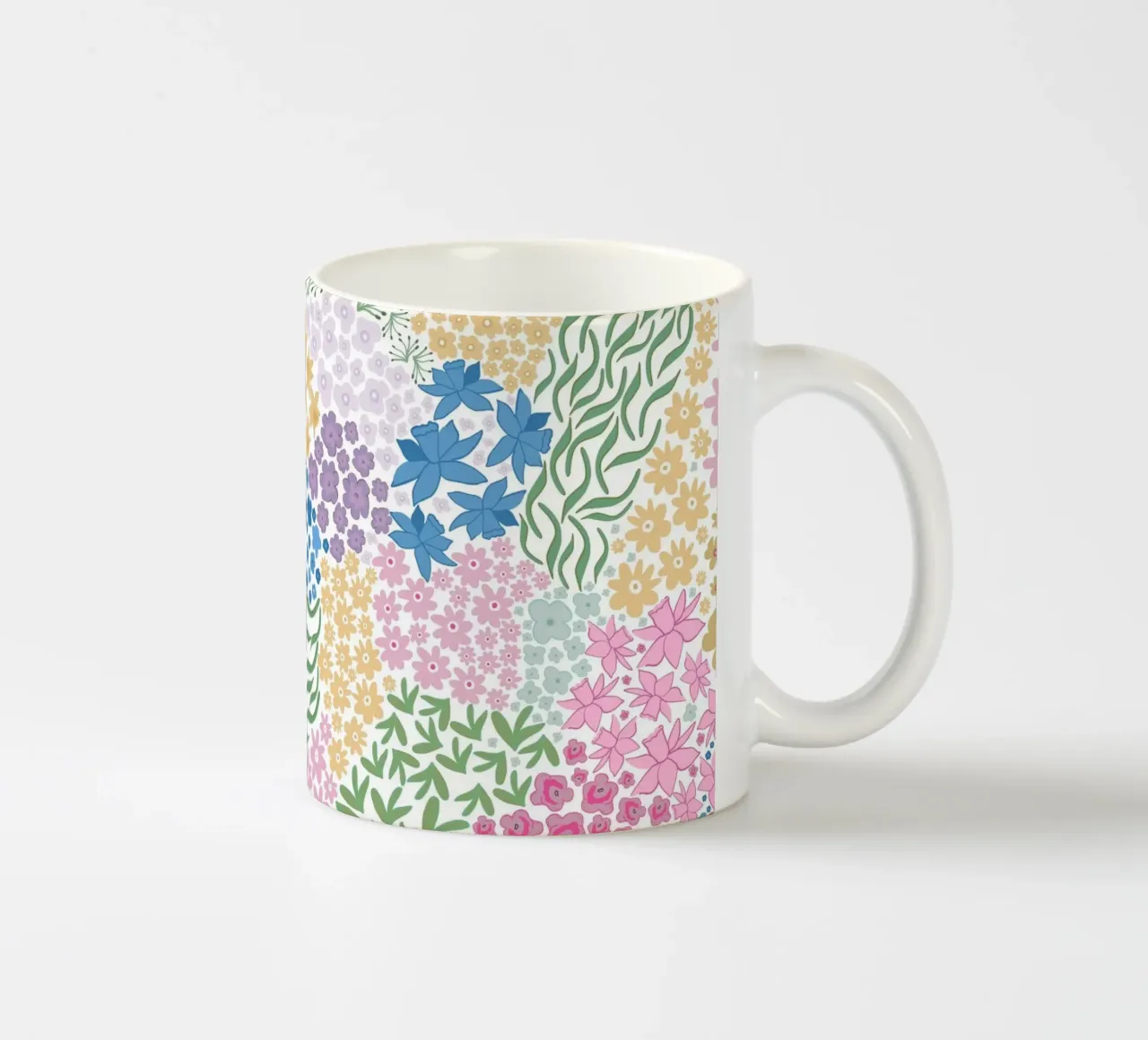 Fiori colorati e vivaci tazza in ceramica da gulsengunel