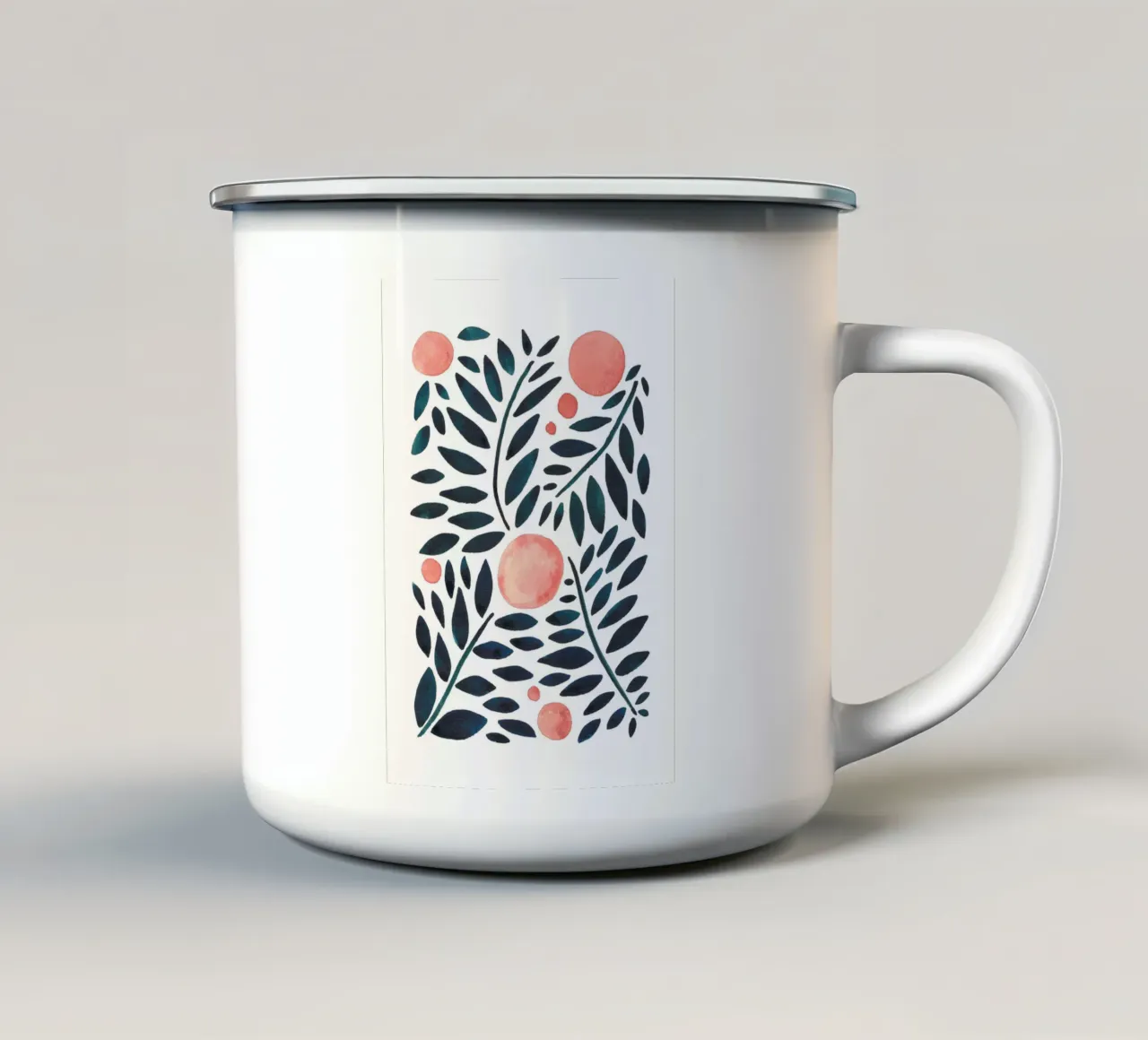 Floral branches tazza in smalto da BAINAI