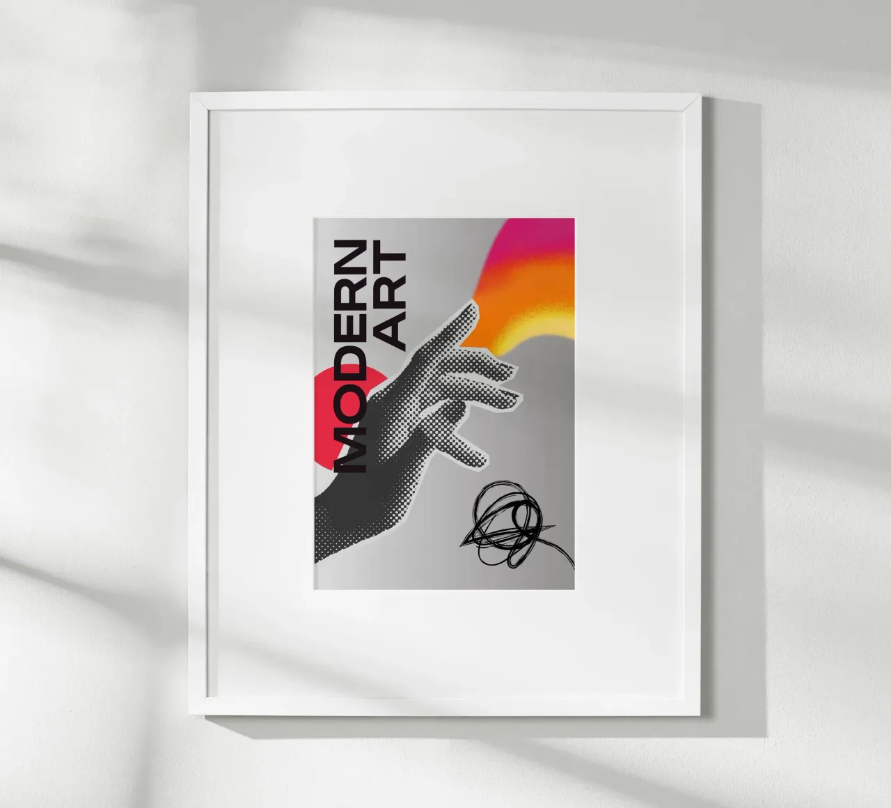Modern Hand poster con telaio in alluminio da RS LAB STUDIO