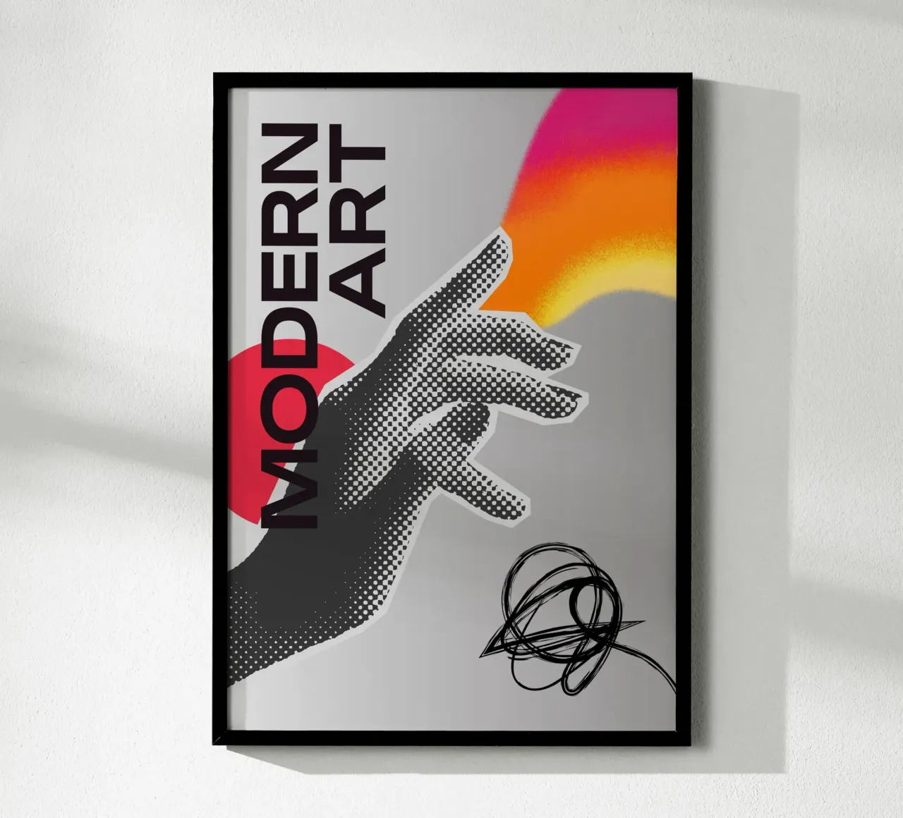 Modern Hand poster con telaio in alluminio da RS LAB STUDIO