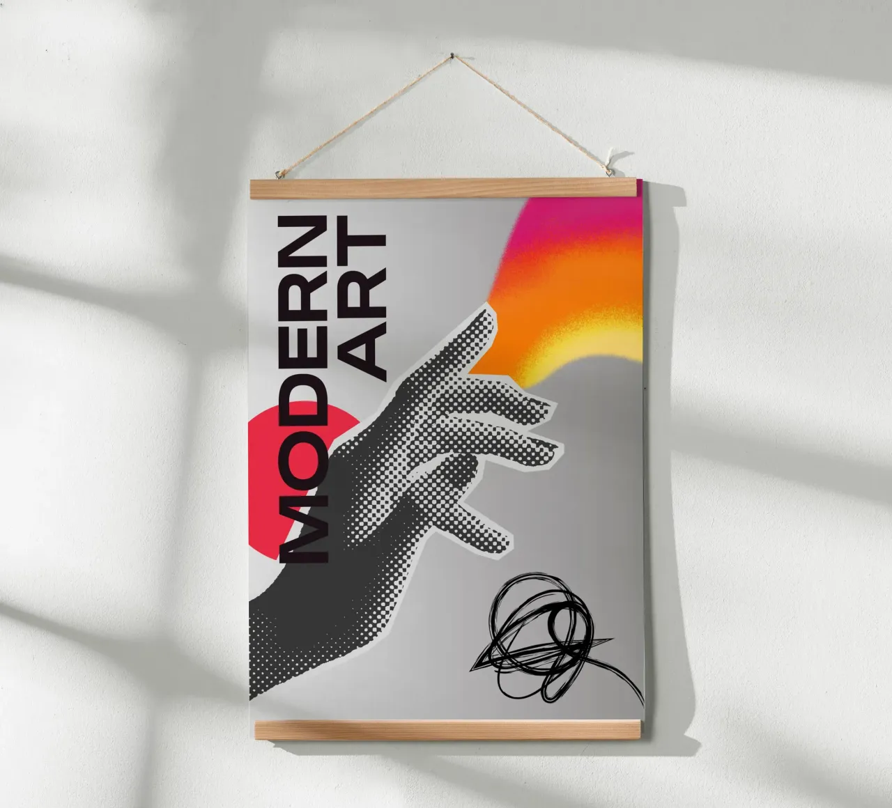 Modern Hand poster con telaio in alluminio da RS LAB STUDIO