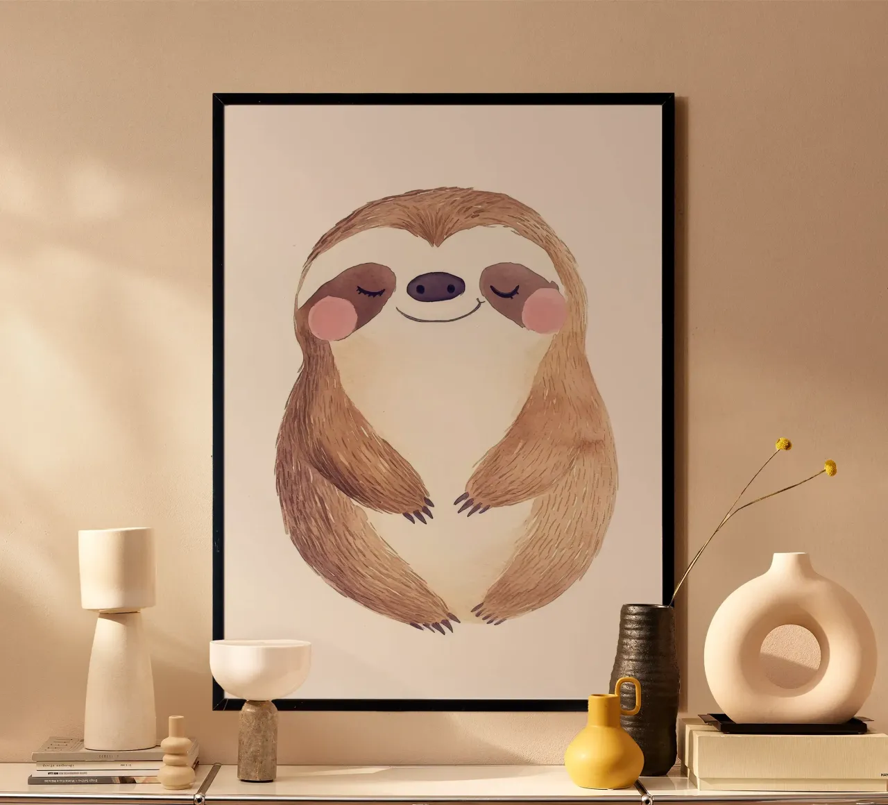 animale bradipo occhi chiusi poster da Fletcher M Henry
