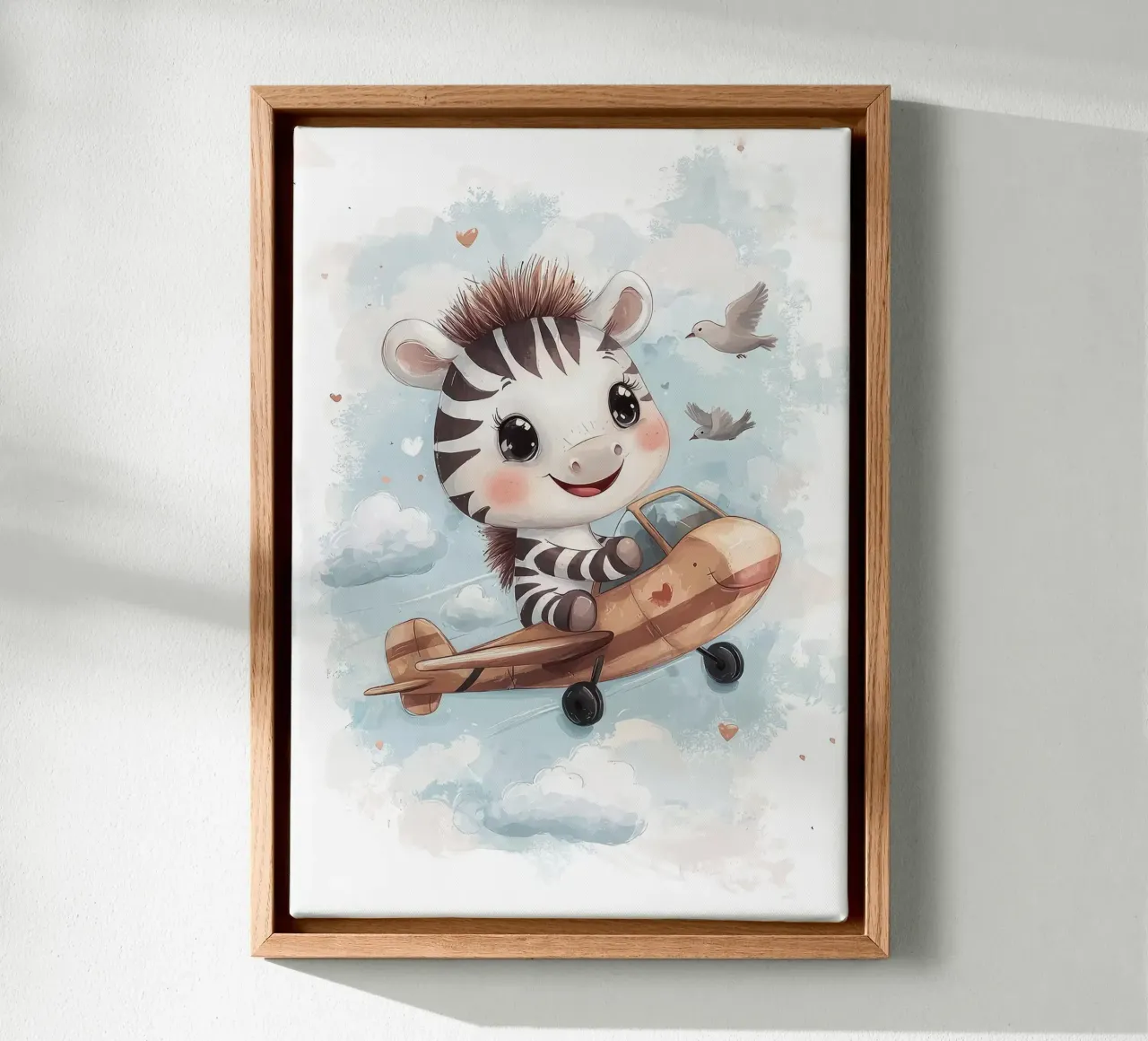 zebra aereo nuvole tela con Cornice a cassetta da Fletcher M Henry