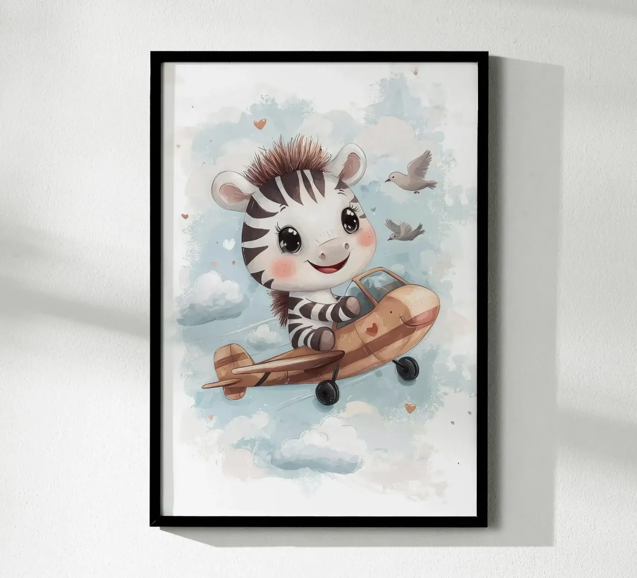 zebra aereo nuvole poster da Fletcher M Henry
