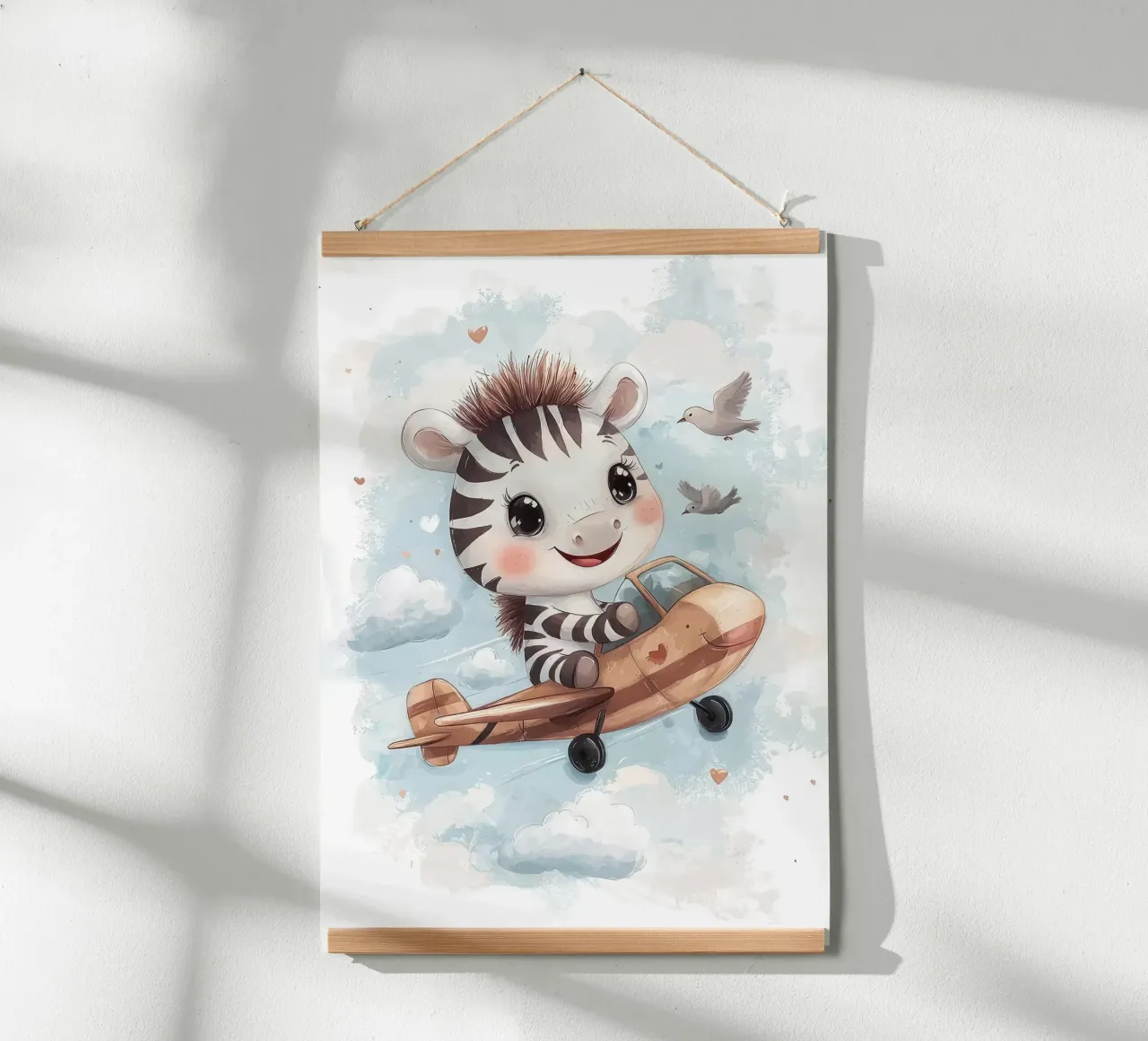 zebra aereo nuvole poster da Fletcher M Henry