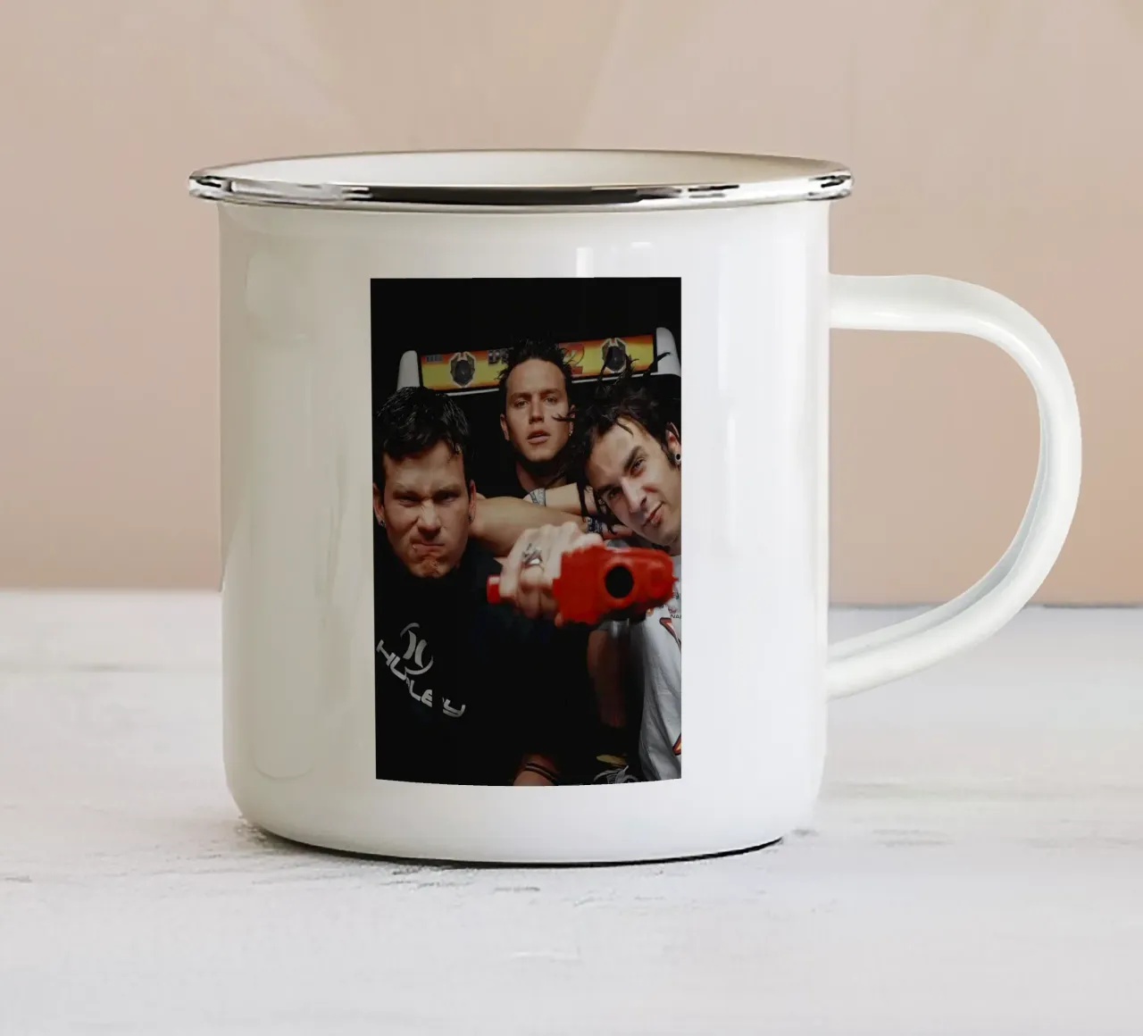 Blink 182 enamel mug by Musadad Shop