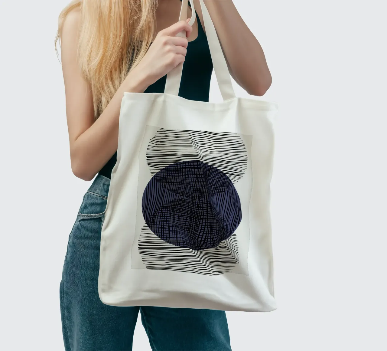 Dynamic Grid borsa in juta da RS LAB STUDIO