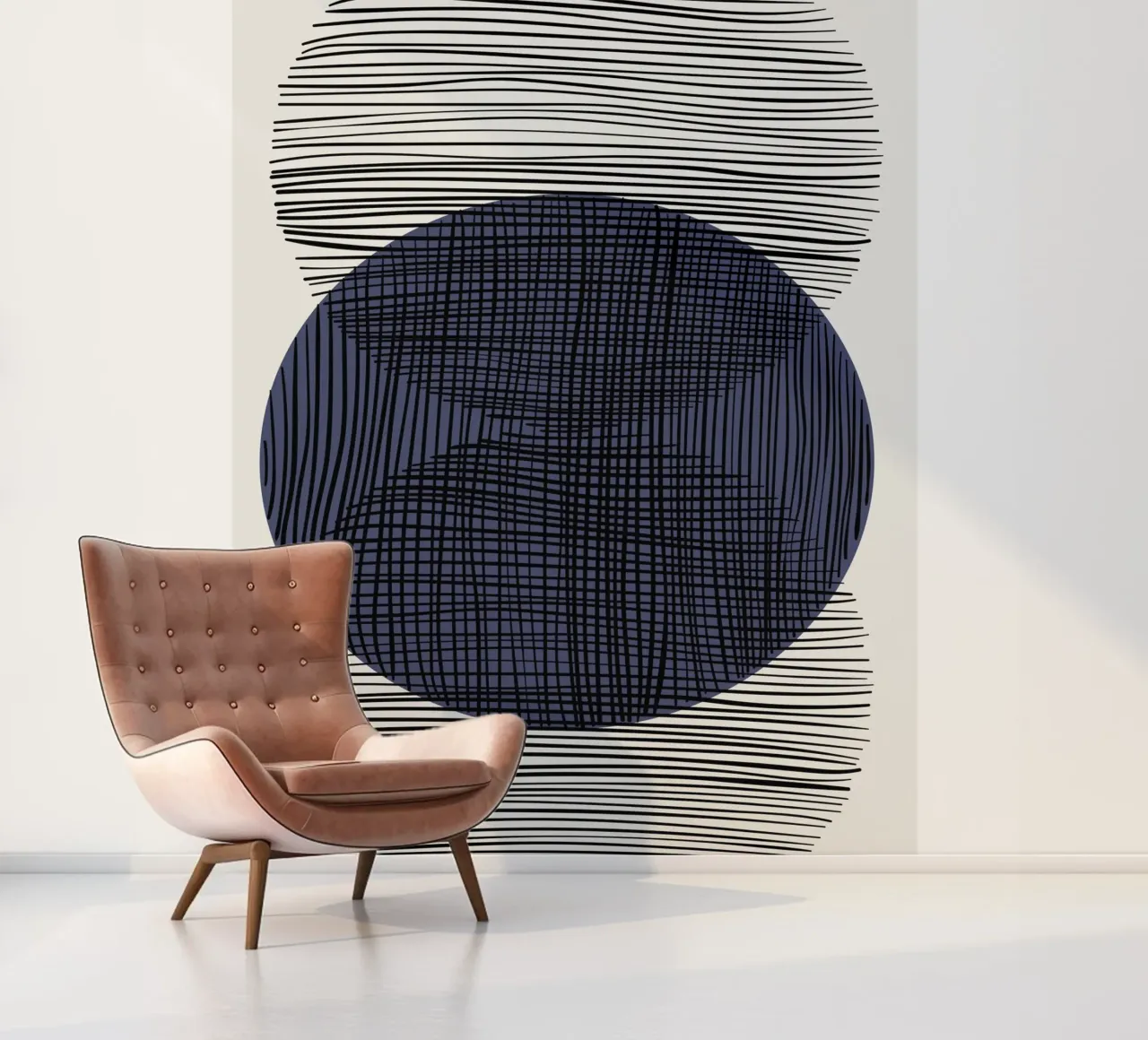 Dynamic Grid fotobehang van RS LAB STUDIO