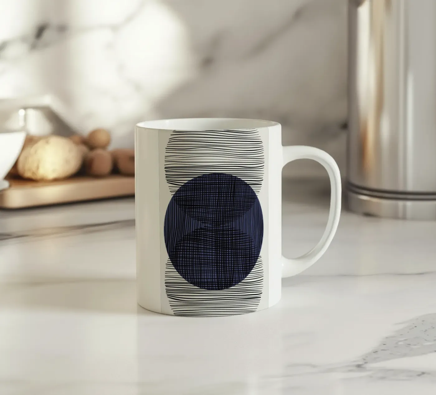 Dynamic Grid ceramic mug by RS LAB STUDIO