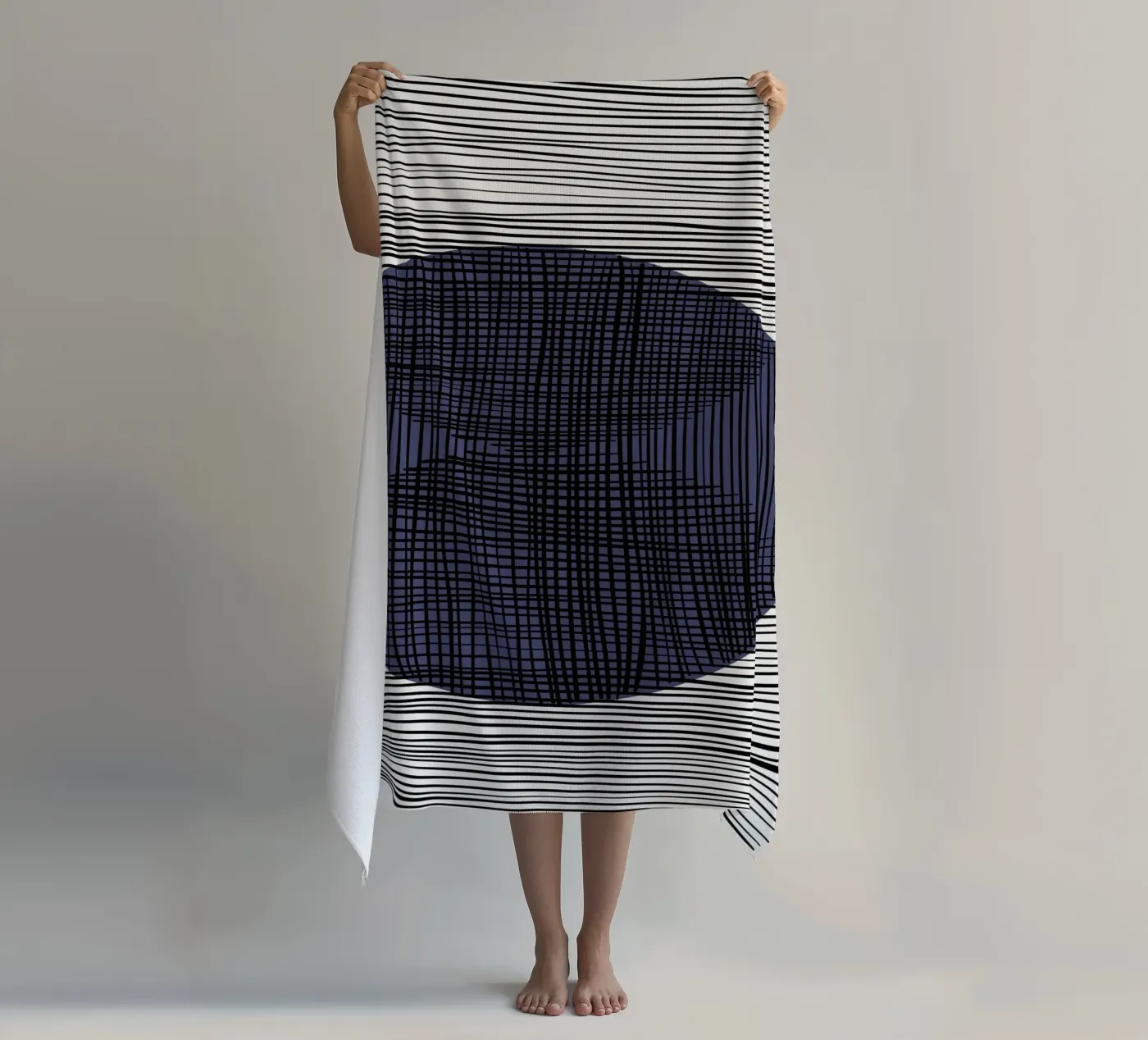 Dynamic Grid beach towel by RS LAB STUDIO