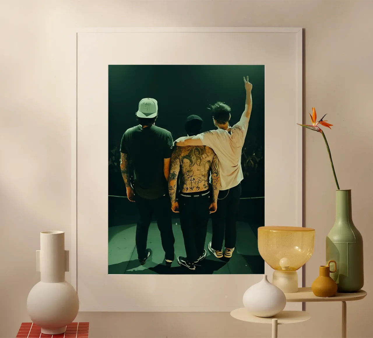 Blink 182 poster con telaio in alluminio da Musadad Shop