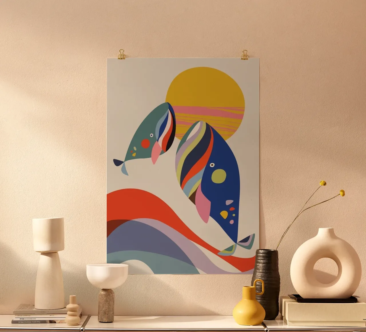 Due balene poster da cosmos studio