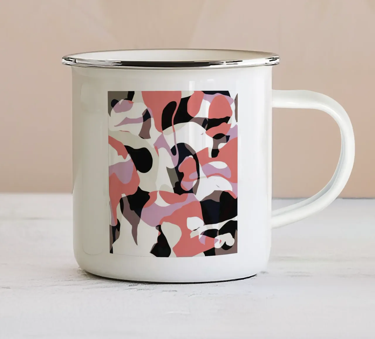 Macchie di fluido 03 tazza in smalto da Little Dean