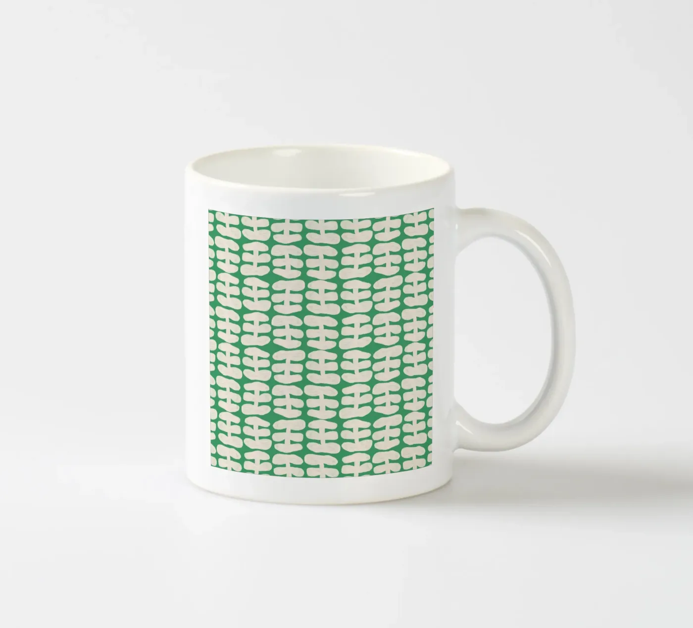 Repetitive pattern 53 ceramic mug by Little Dean