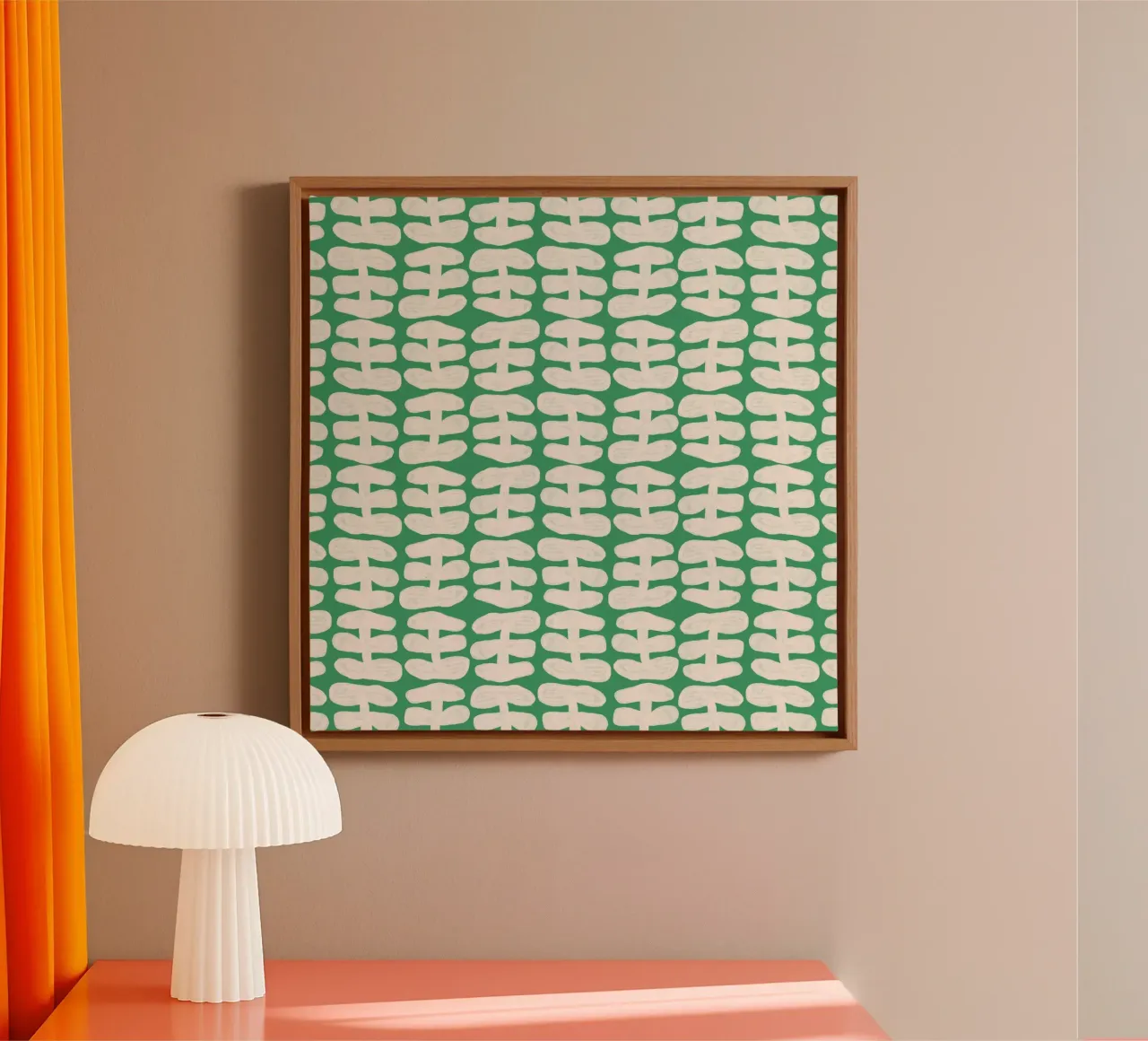 Repetitive pattern 53 canvas with Floater frame by Little Dean