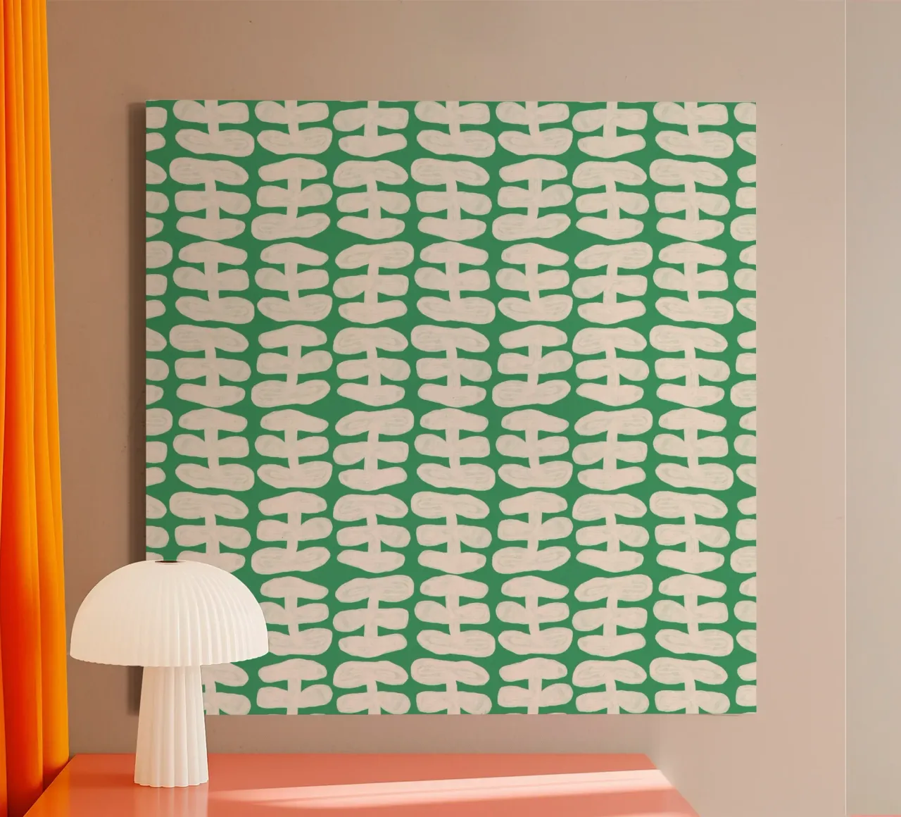 Repetitive pattern 53 canvas with Floater frame by Little Dean