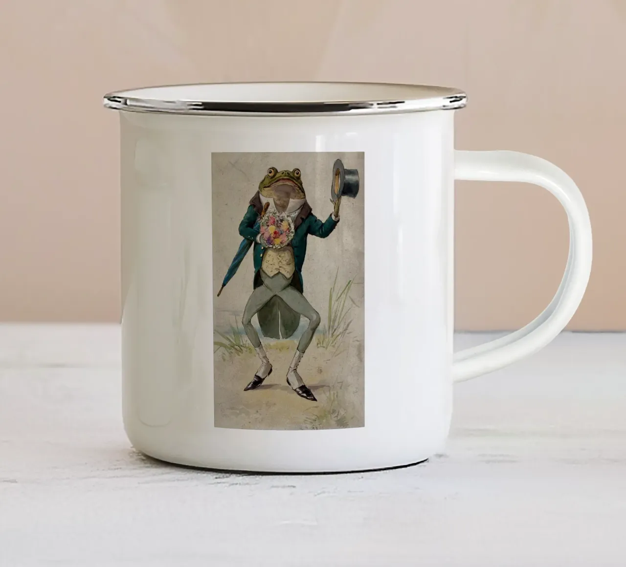 frog vintage tazza in smalto da vintageshop