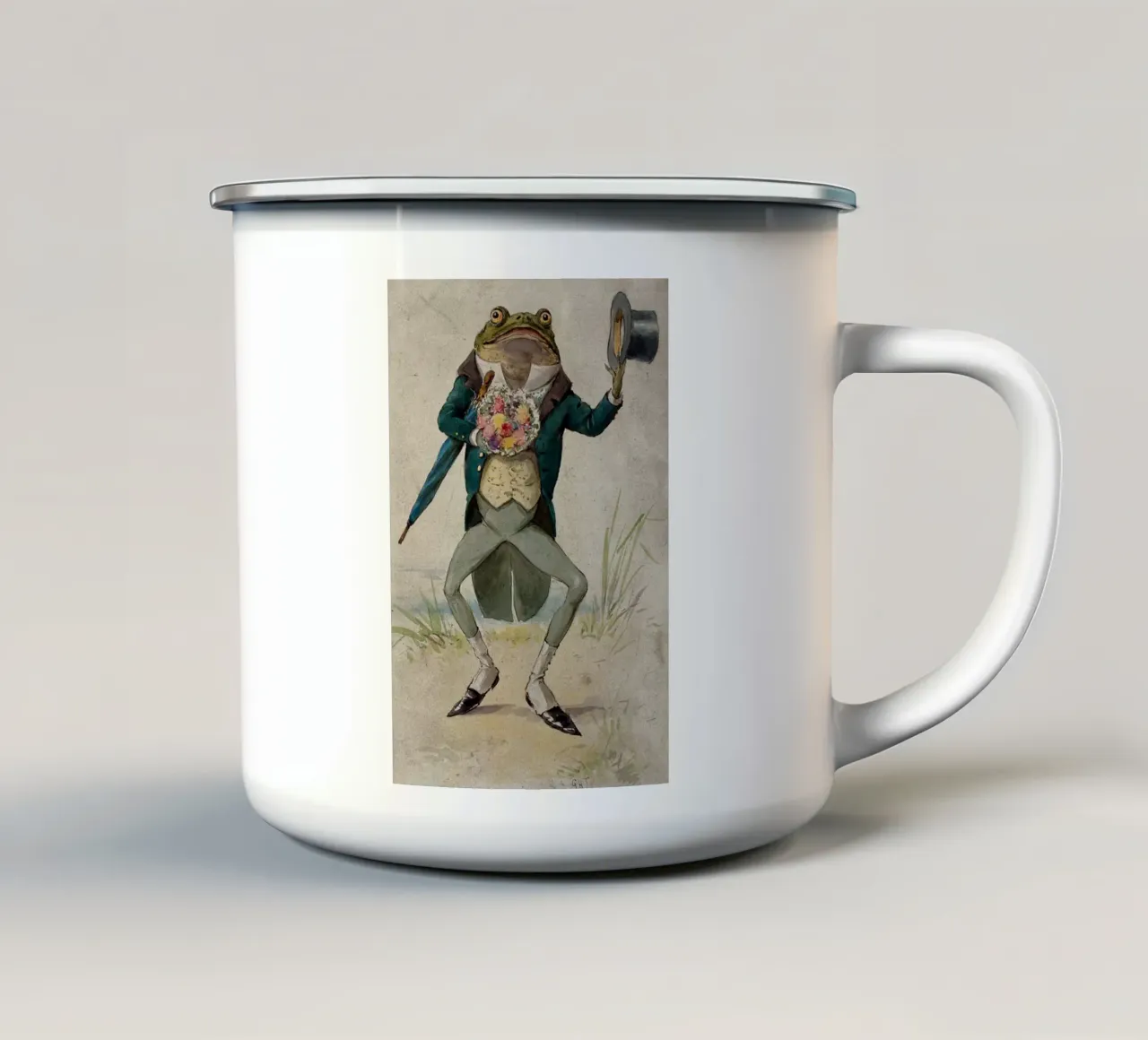 frog vintage tazza in smalto da vintageshop