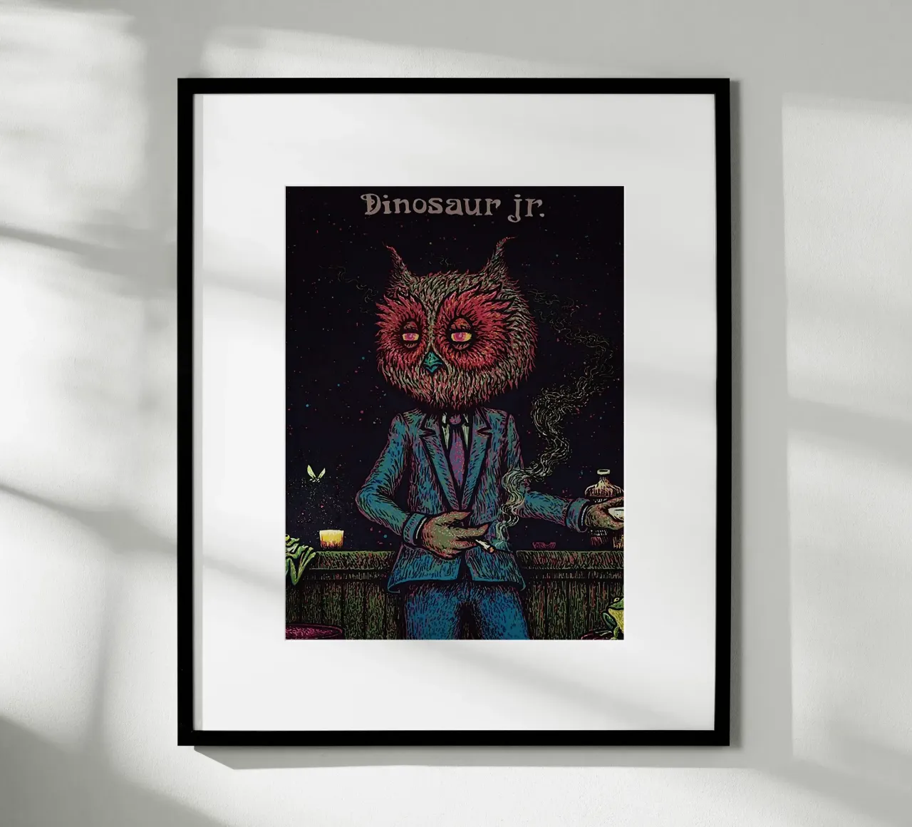 Le groupe Dinosaur Jr poster avec cadre en aluminium de van hellen