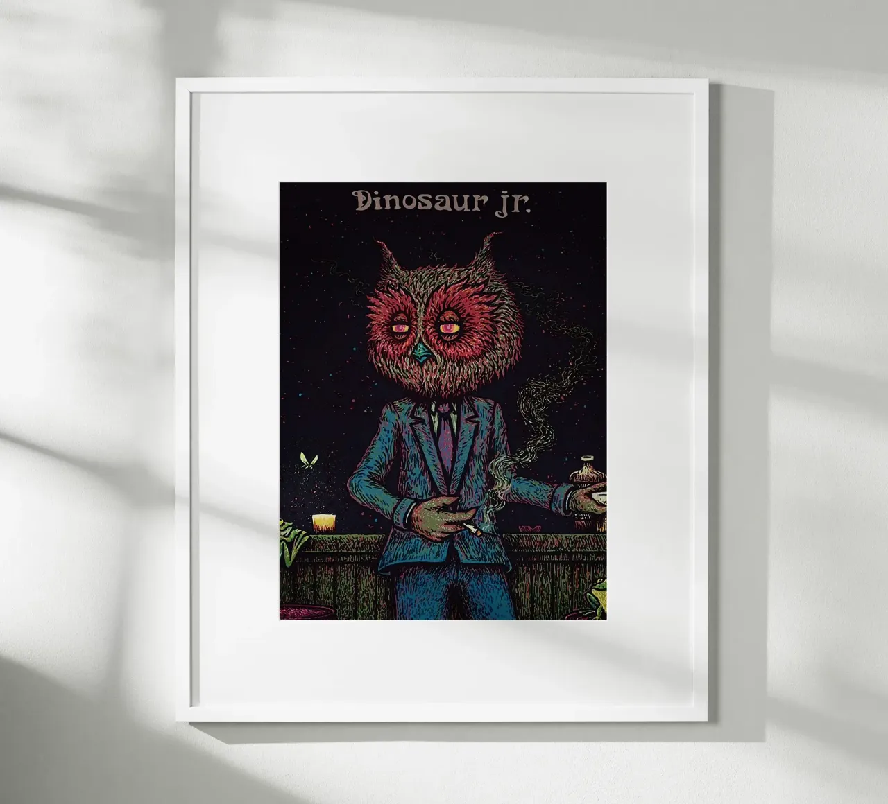 Le groupe Dinosaur Jr poster avec cadre en aluminium de van hellen