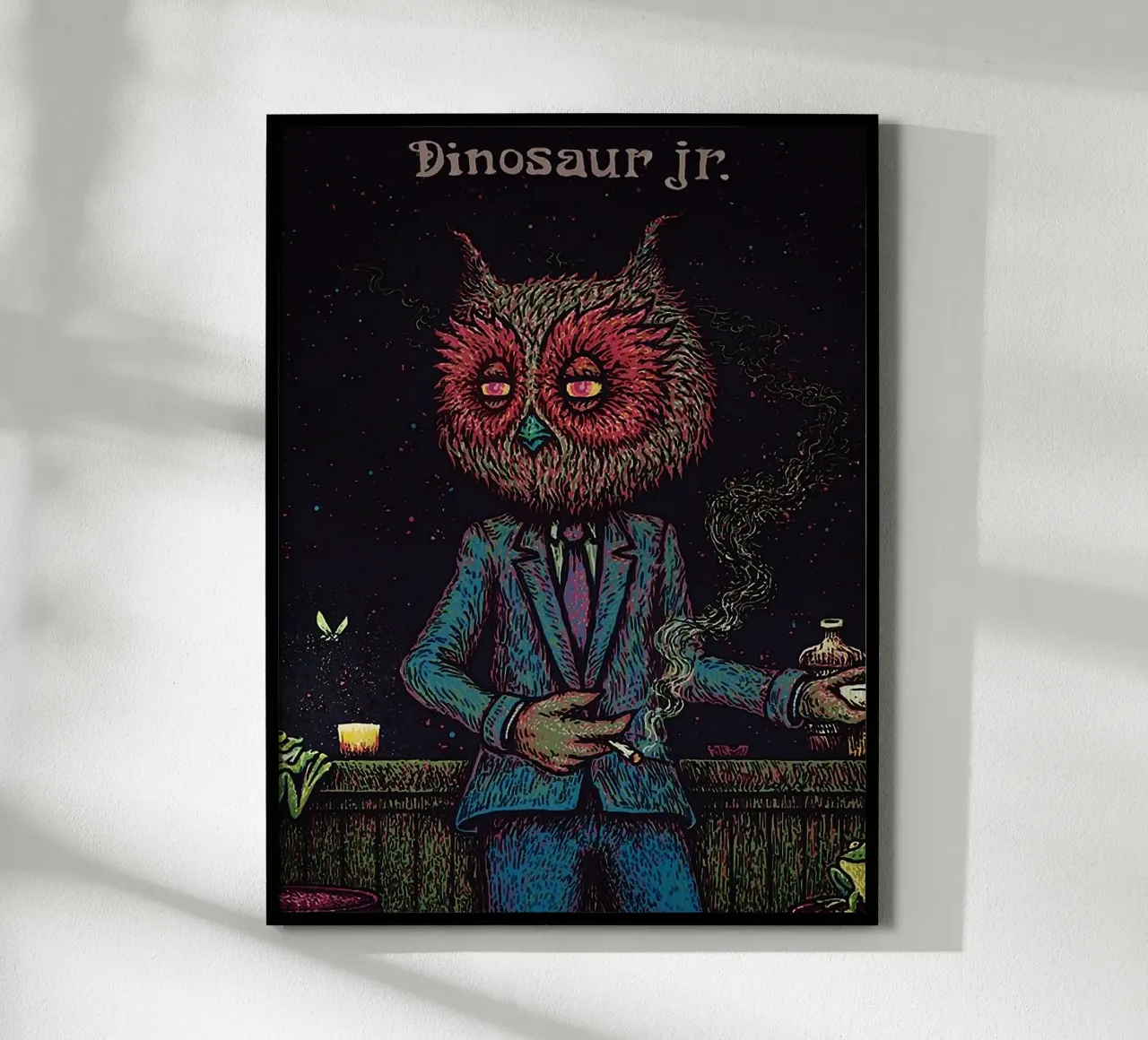 Le groupe Dinosaur Jr poster avec cadre en aluminium de van hellen