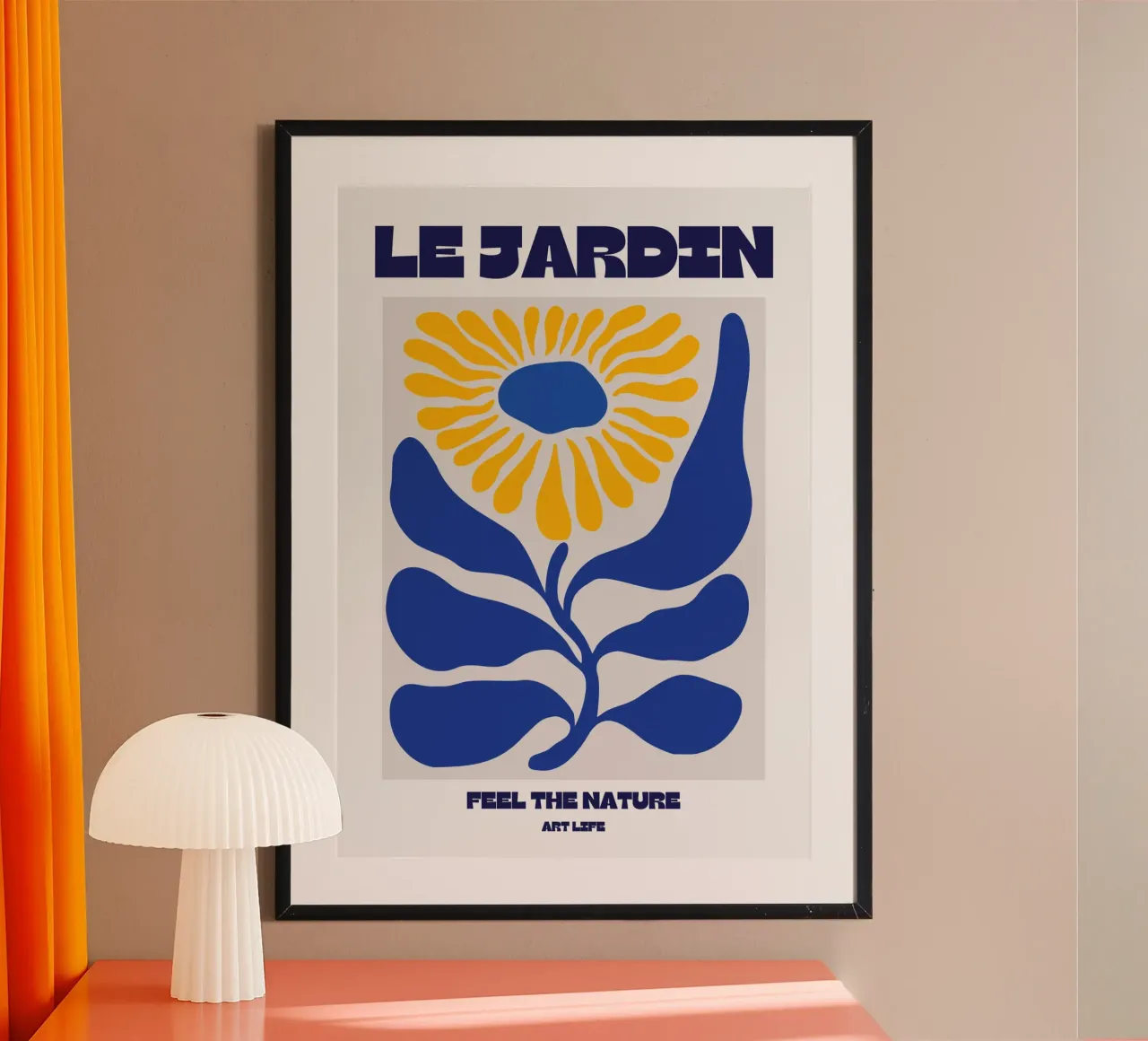 Le Jardin poster con telaio in legno da RS LAB STUDIO