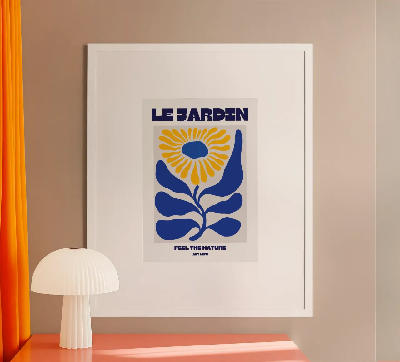 Le Jardin poster con telaio in legno da RS LAB STUDIO