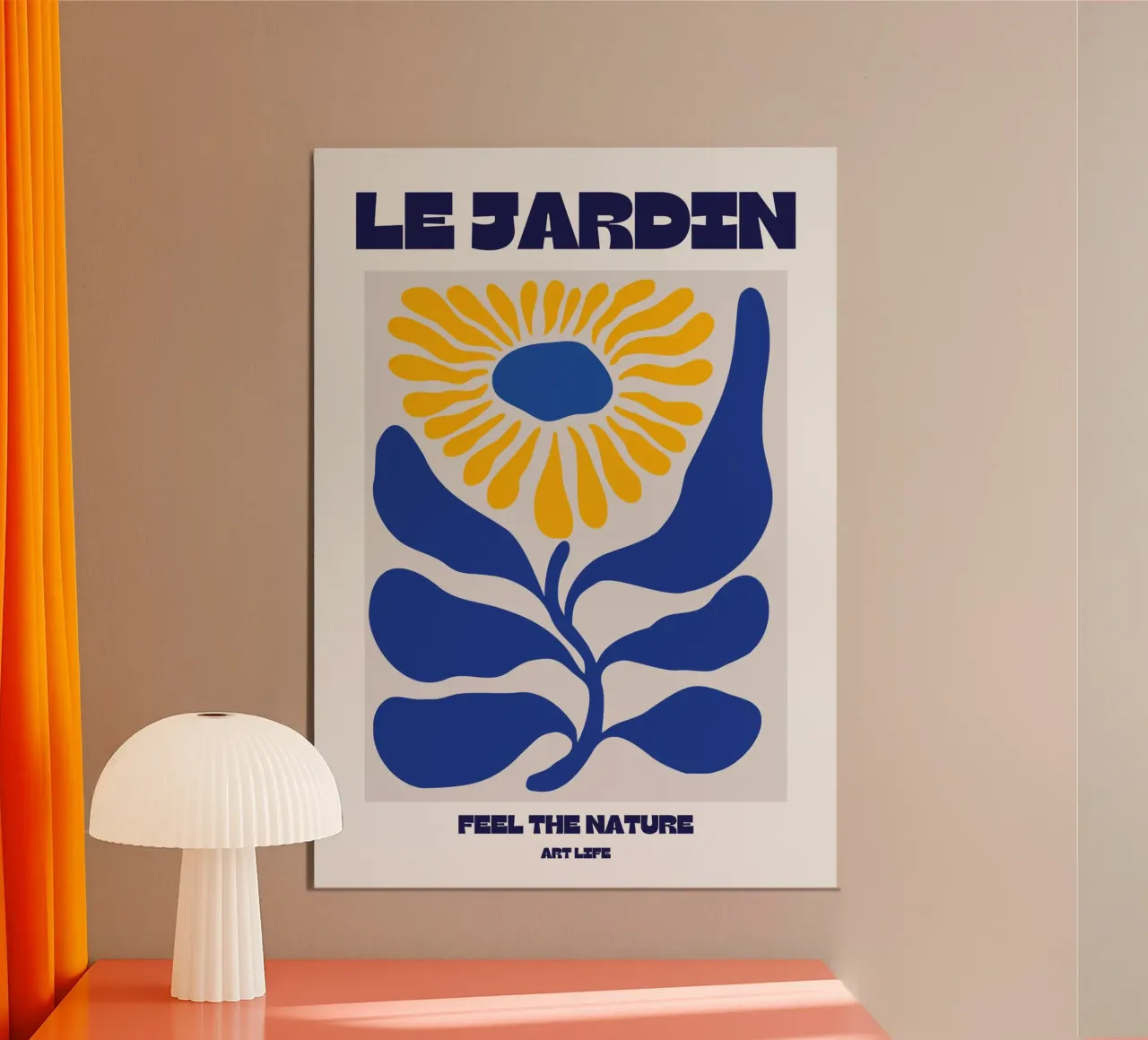 Le Jardin poster con telaio in legno da RS LAB STUDIO