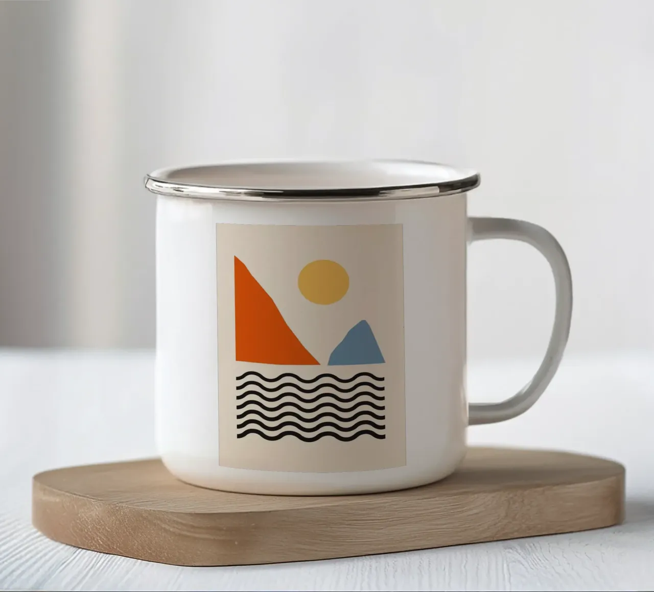 Arte semplice tazza in smalto da cosmos studio