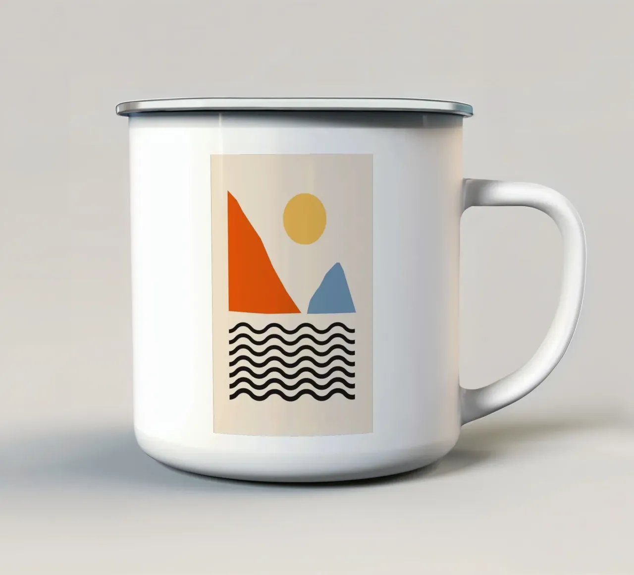 Arte semplice tazza in smalto da cosmos studio