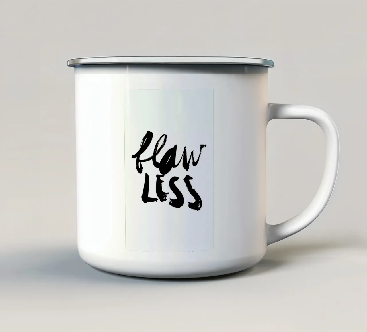 Flawless Emaille Tasse von Dead Language