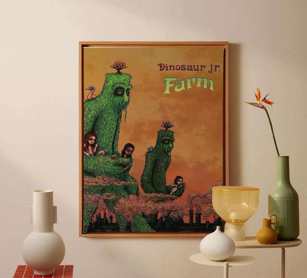 Dinosaur Jr band canvas met Baklijst van van hellen