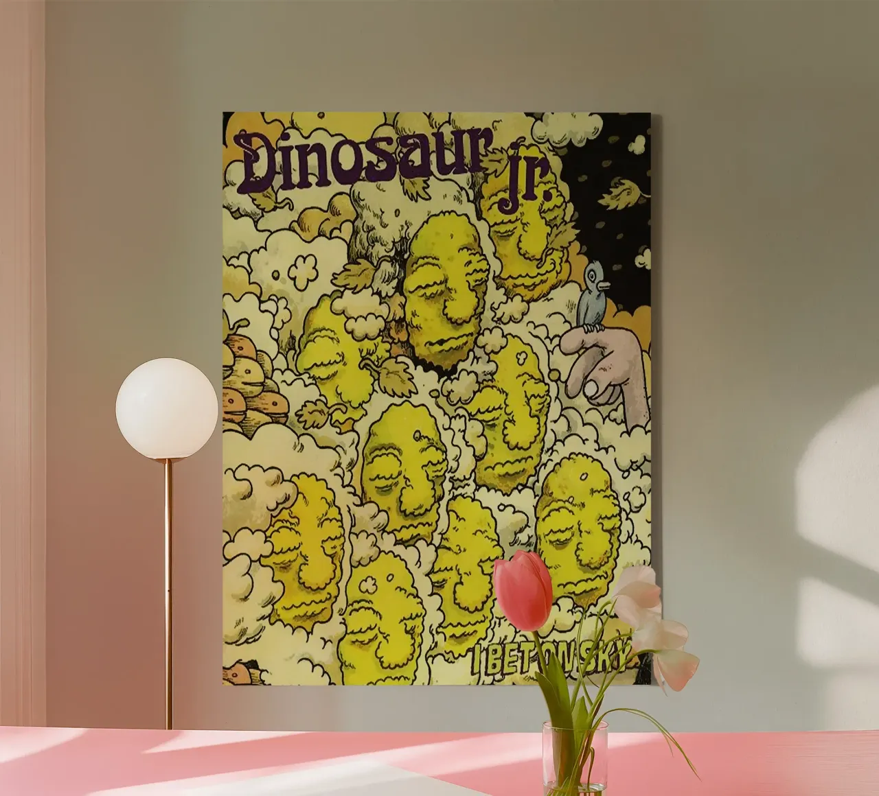 Dinosaur Jr band tela con Cornice a cassetta da van hellen