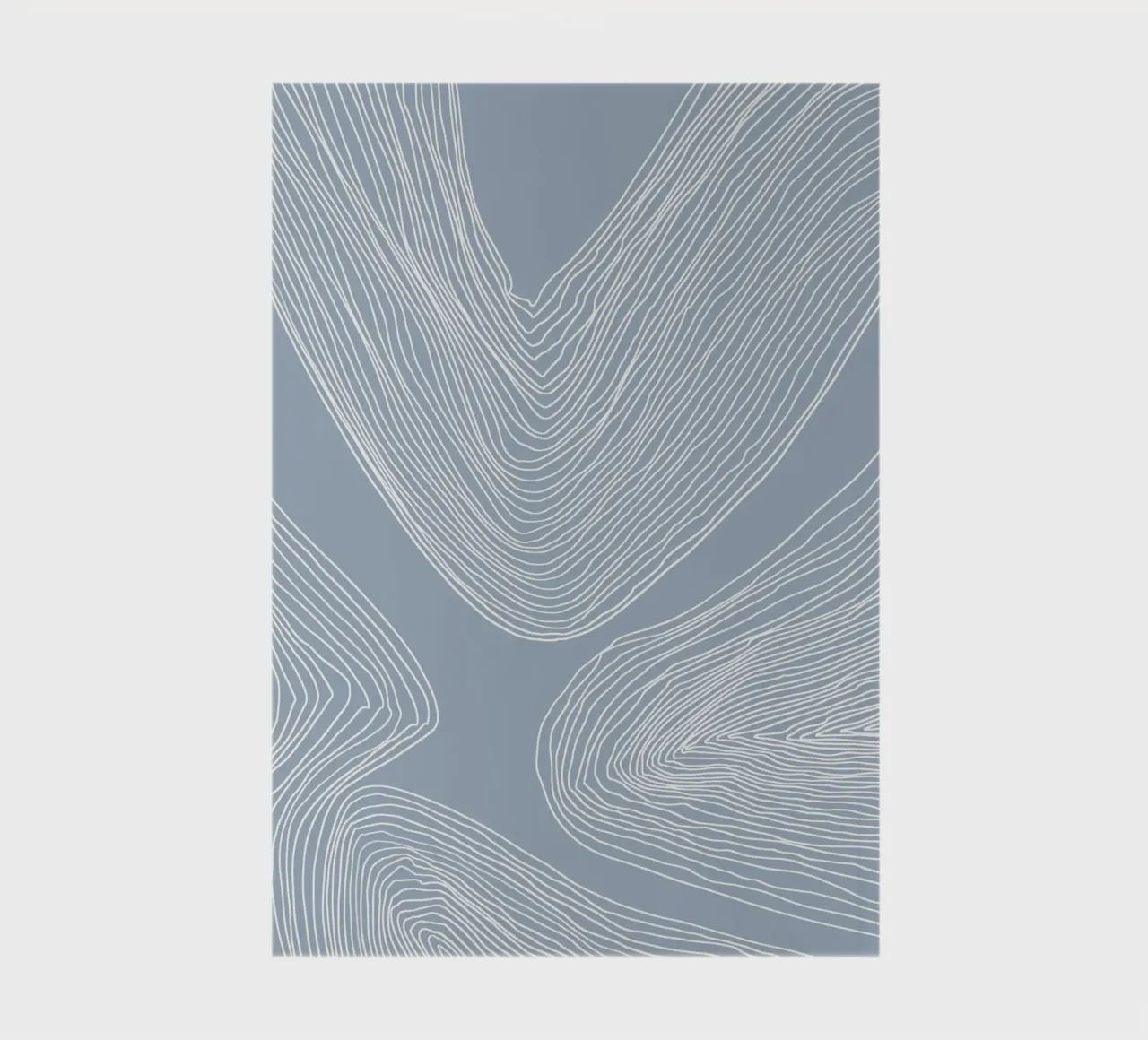 Abstract Contour Line Art notebook by Melloi Art Print