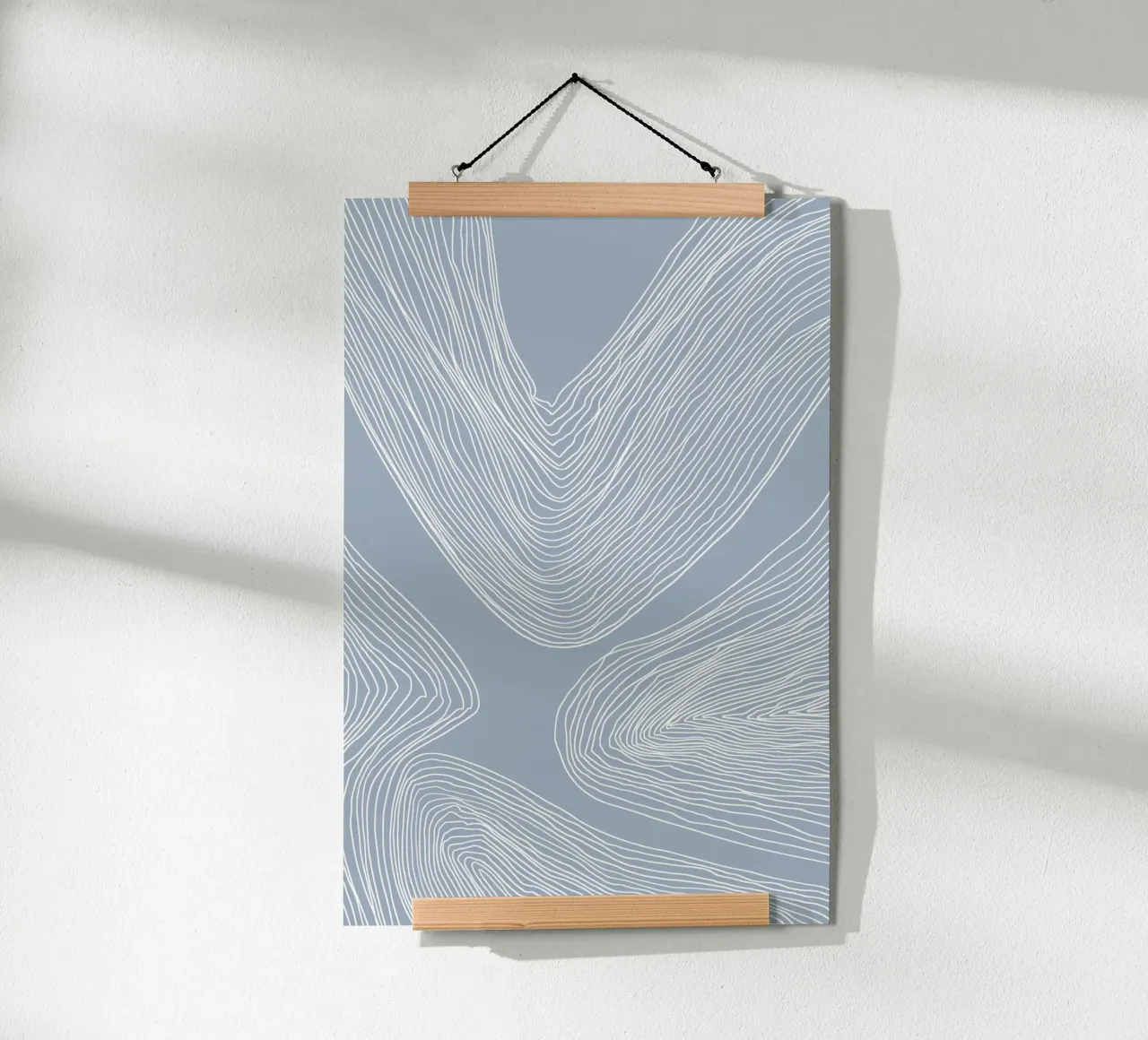 Abstract Contour Line Art poster with plastic frame by Melloi Art Print