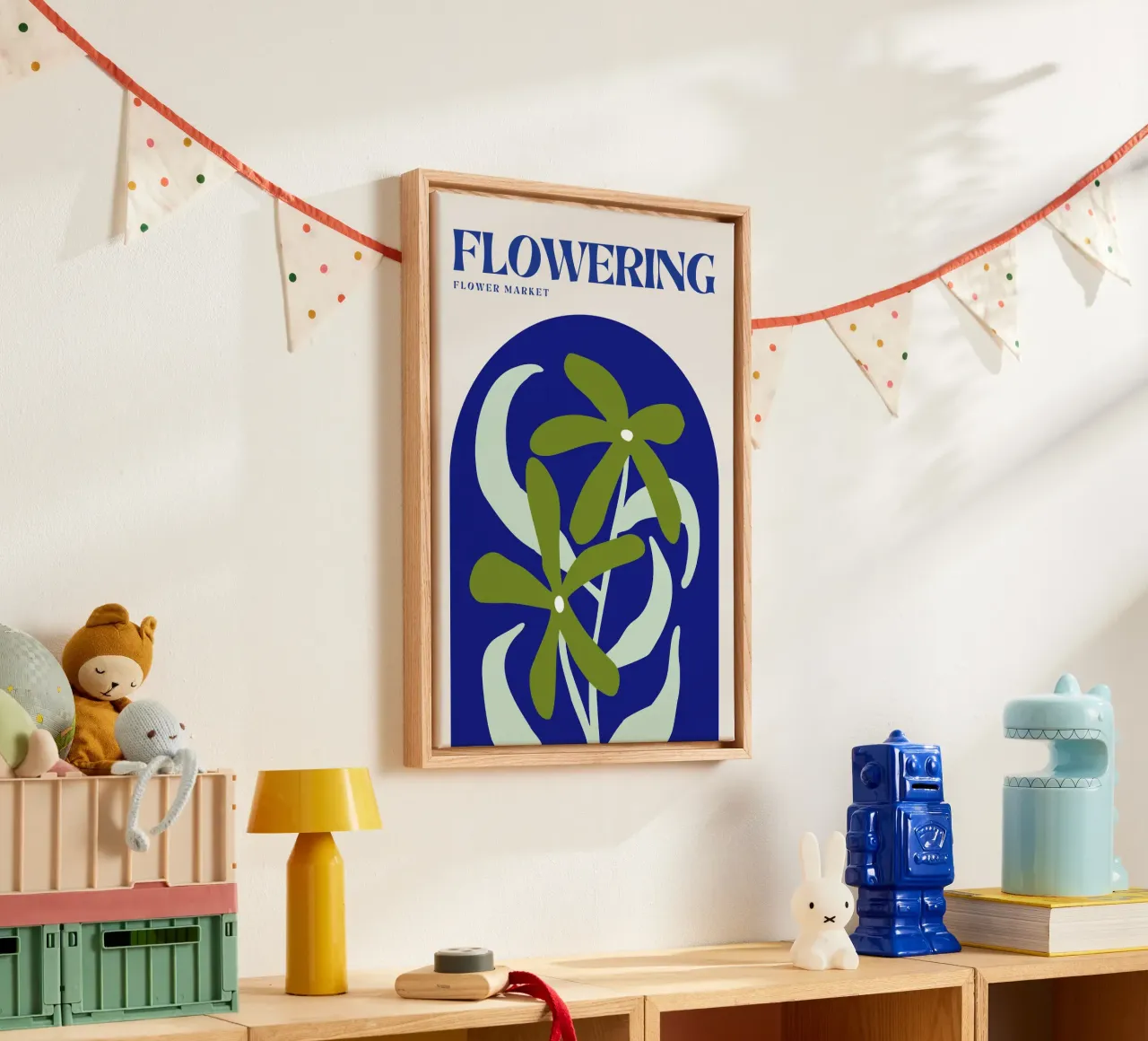 Petals in Motion canvas met Baklijst van RS LAB STUDIO