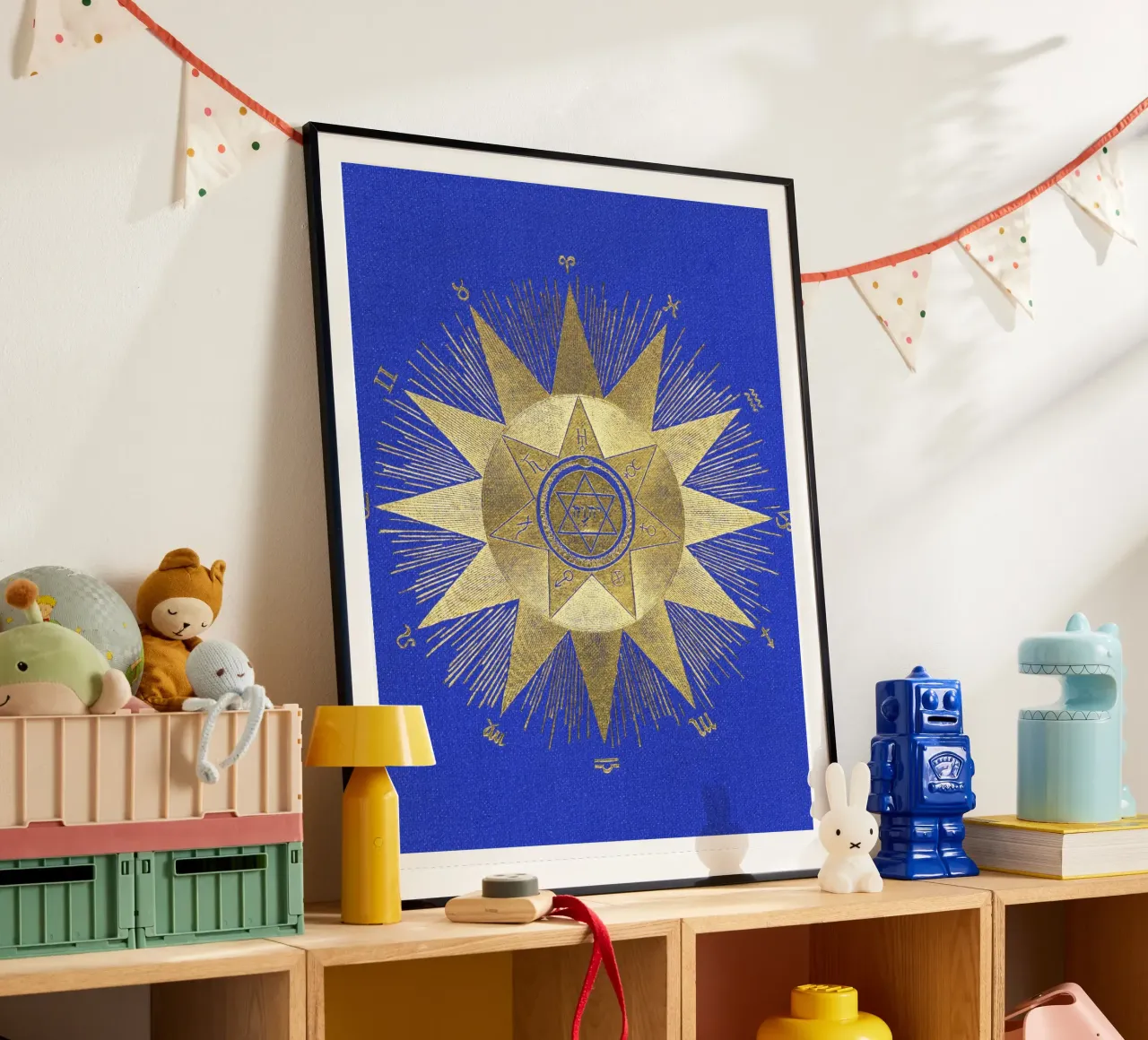 The rising signs poster con telaio in plastica da vintageshop