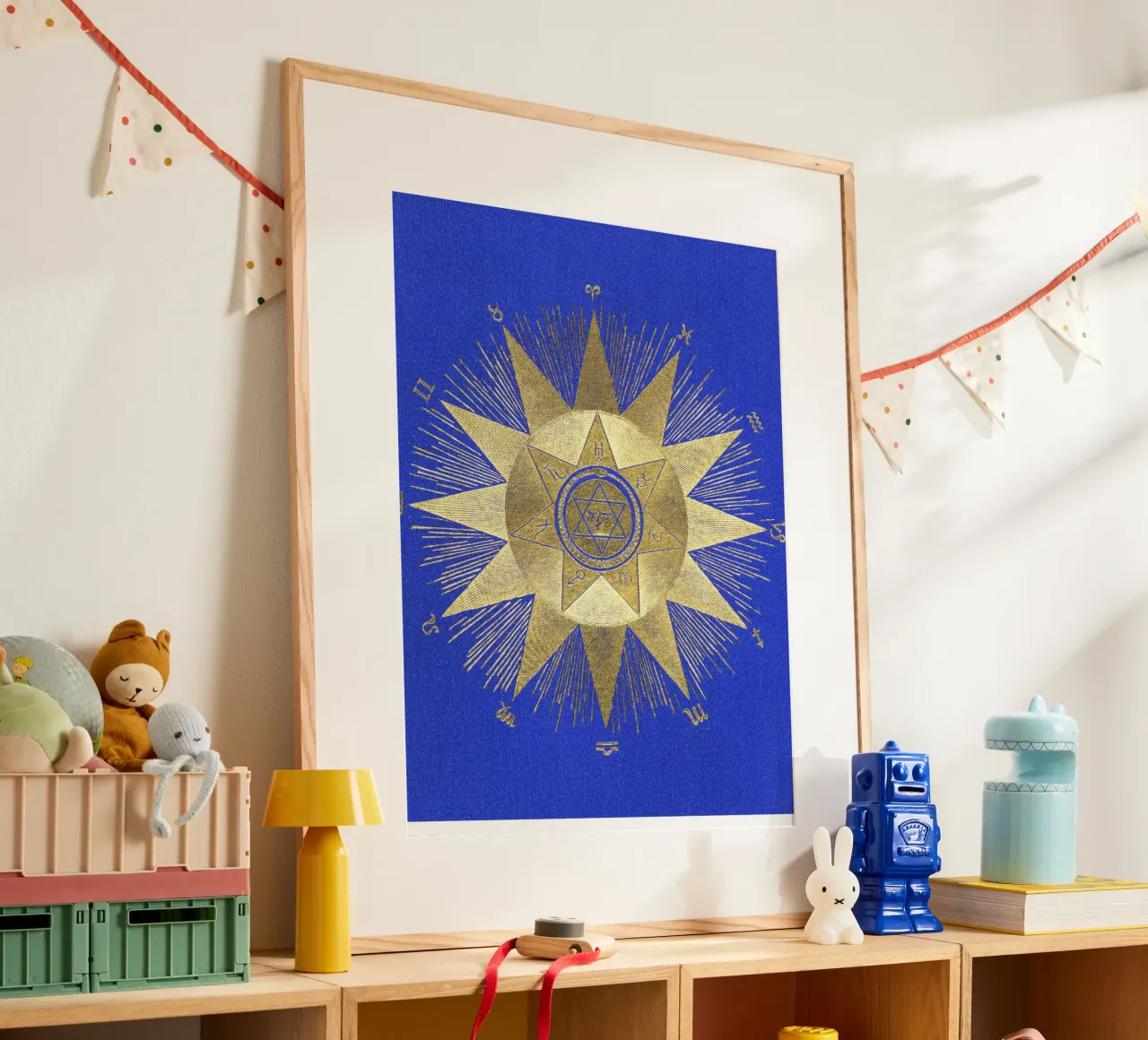 The rising signs poster con telaio in plastica da vintageshop