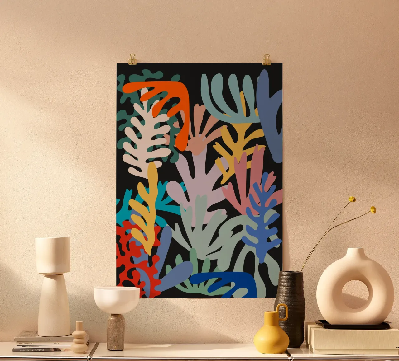 Echoes of Petals poster con telaio in plastica da RS LAB STUDIO