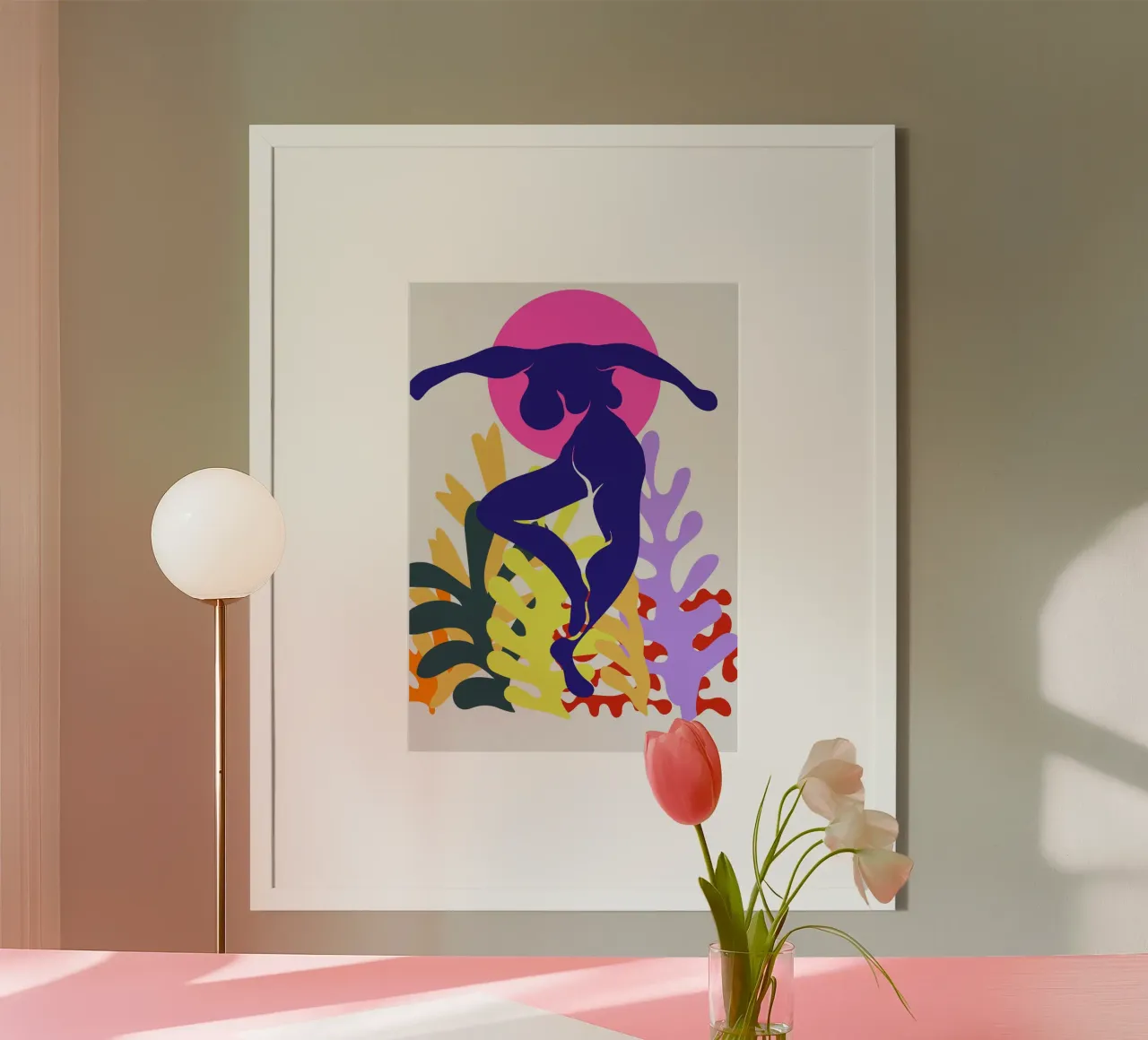Botanical Dream poster con telaio in legno da RS LAB STUDIO