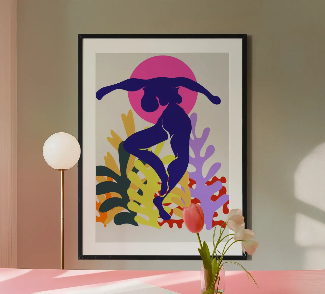 Botanical Dream poster con telaio in legno da RS LAB STUDIO