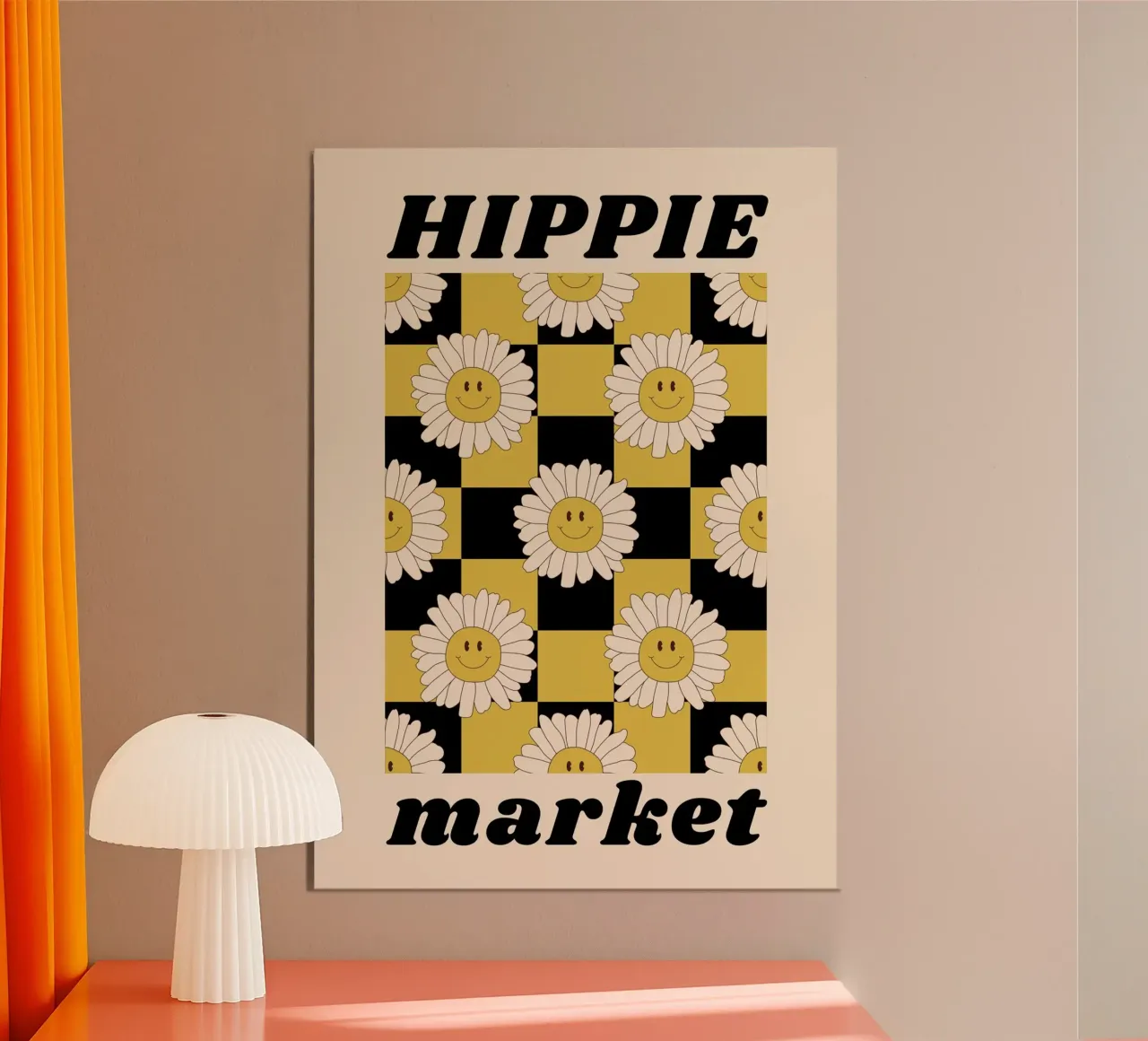 Hippie Market poster con telaio in alluminio da RS LAB STUDIO