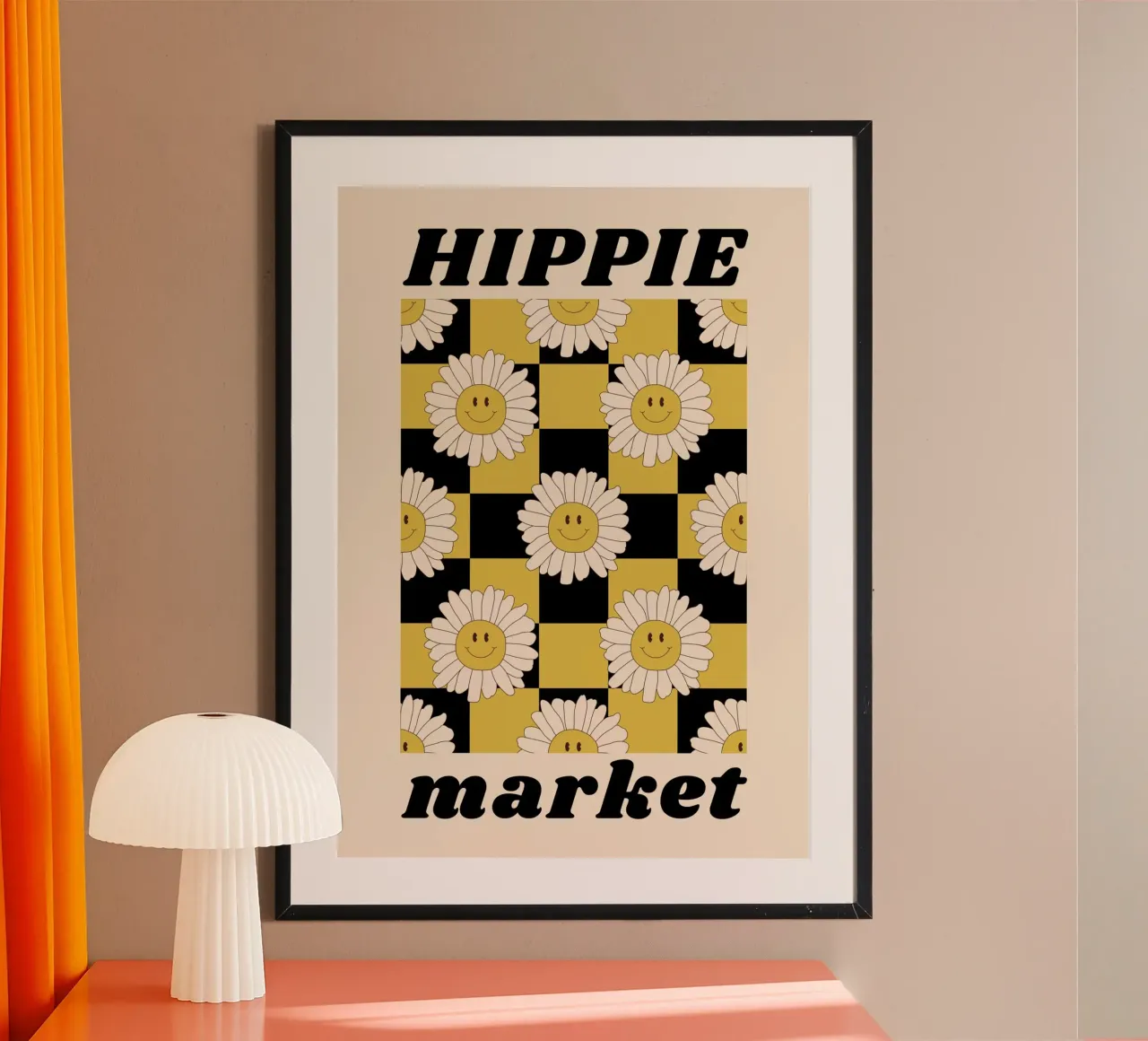 Hippie Market poster con telaio in alluminio da RS LAB STUDIO