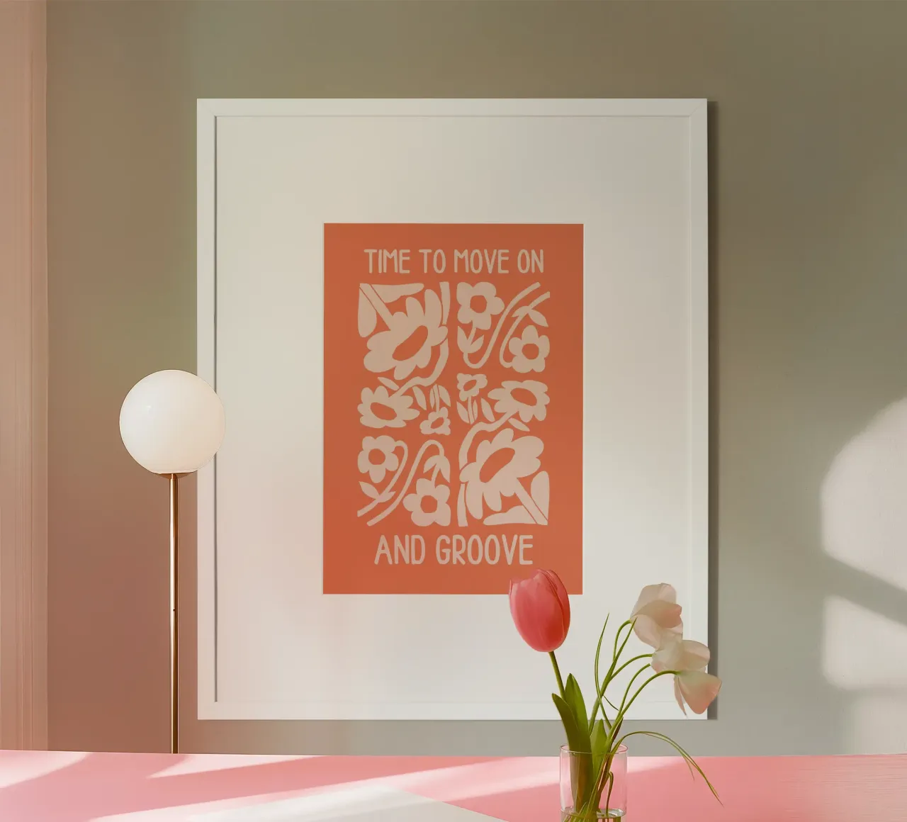 Floral Mirage poster con telaio in legno da RS LAB STUDIO