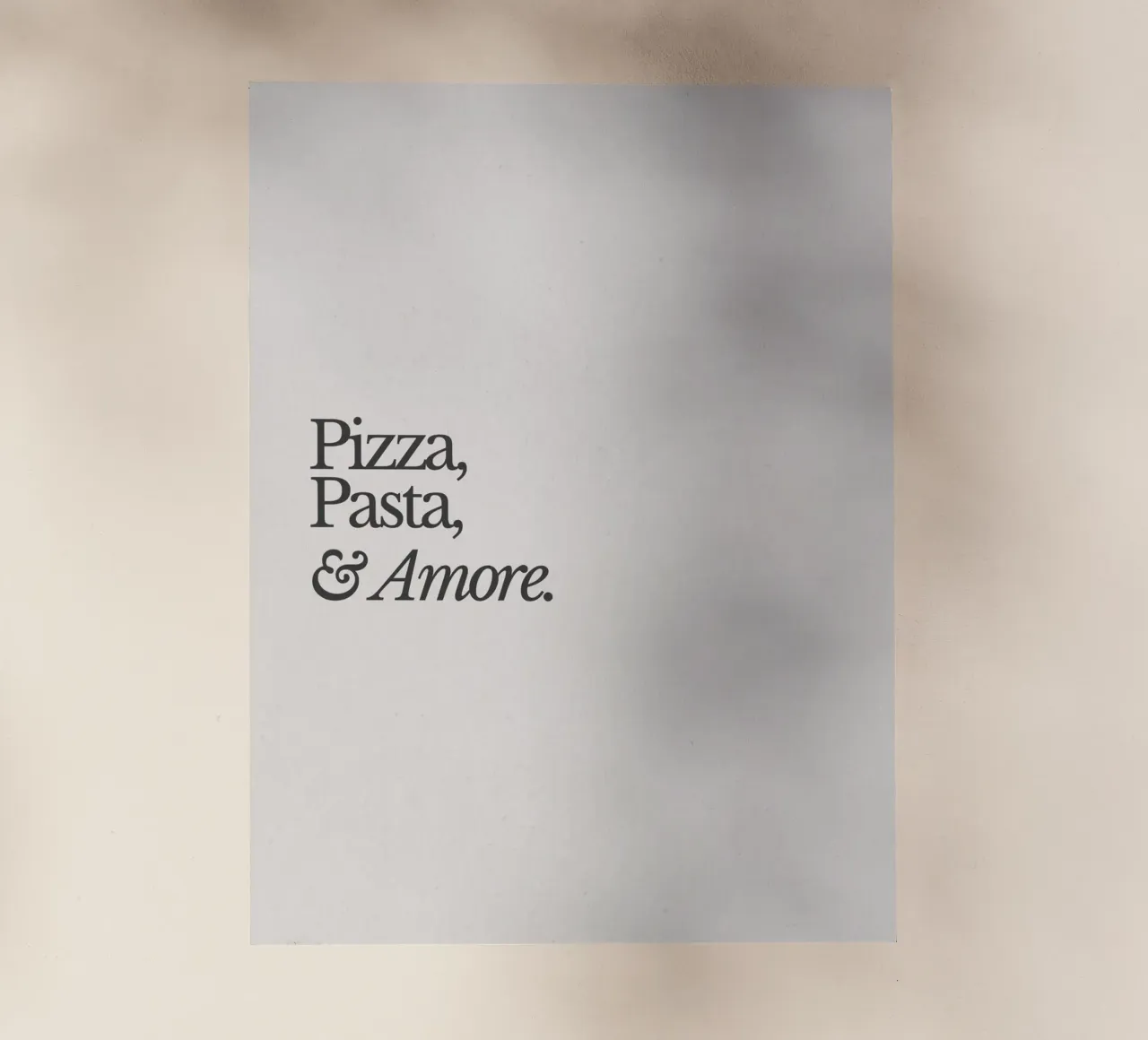 Pizza, Pasta & Amore pellicola backlit da Diesdas Ananas Design