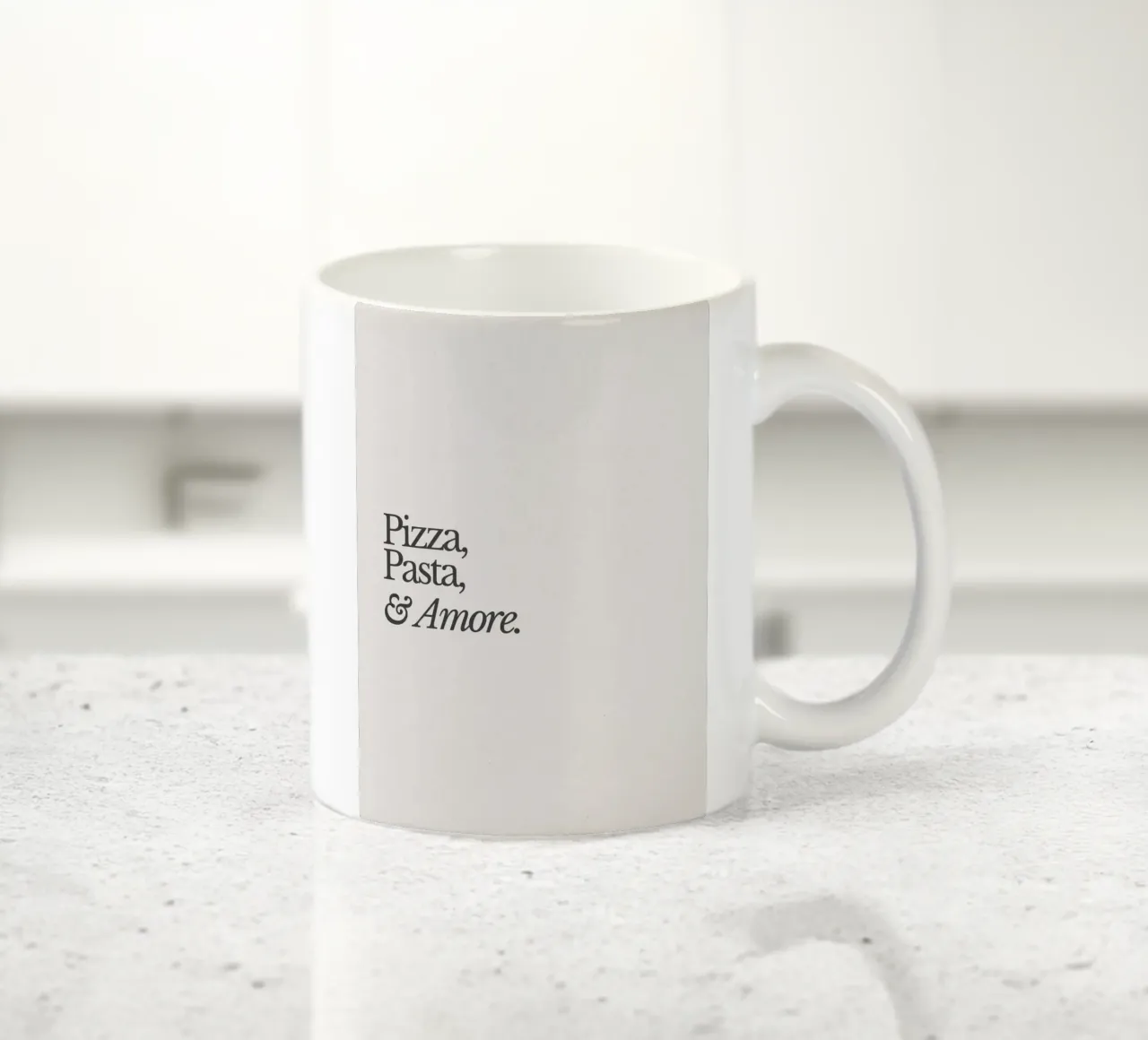 Pizza, Pasta & Amore tazza in ceramica da Diesdas Ananas Design