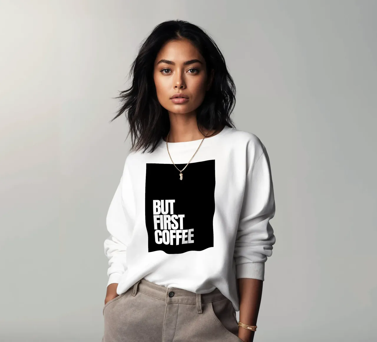 But first coffee (black) felpa da Diesdas Ananas Design